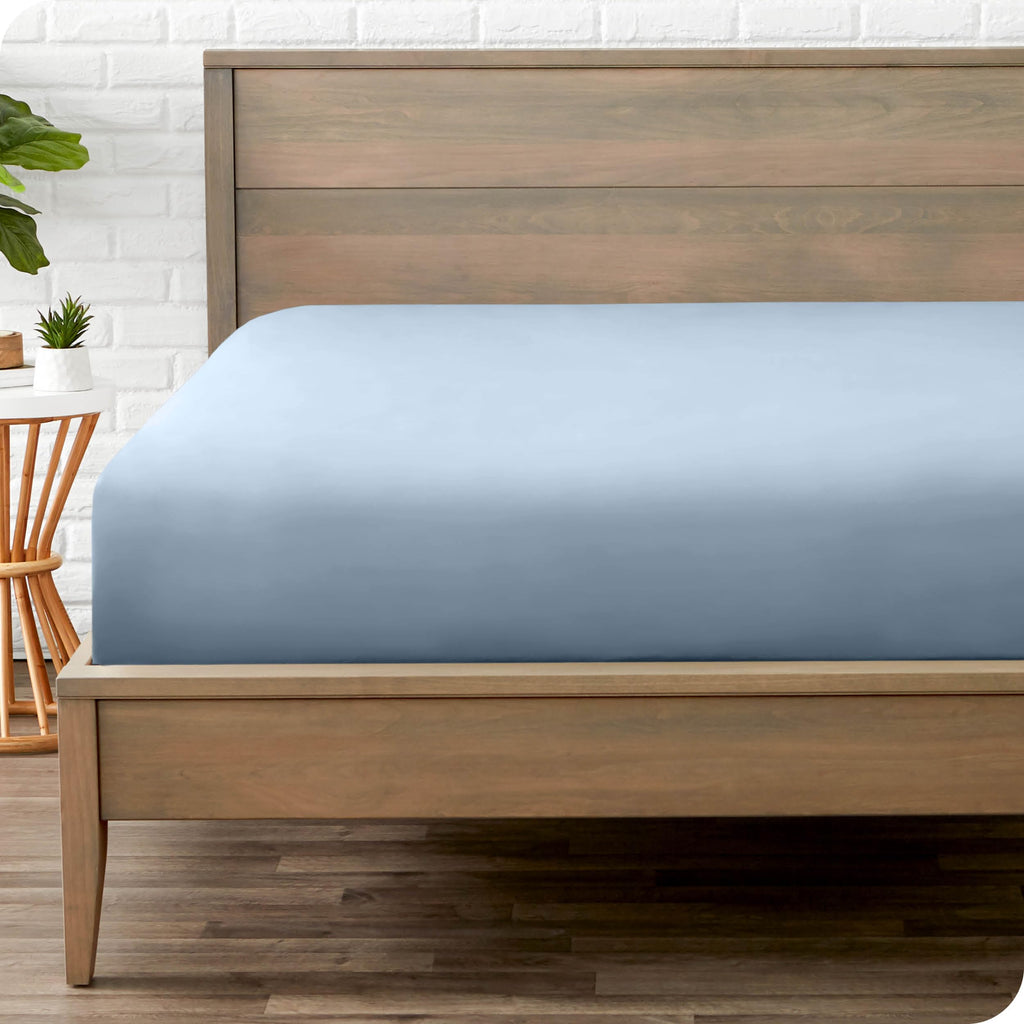 Bare Home Fitted Bottom Sheet Twin Size - Premium 1800 Ultra-Soft - Hotel Luxury - Deep Pocket - Durable and Long Lasting (Twin, White)