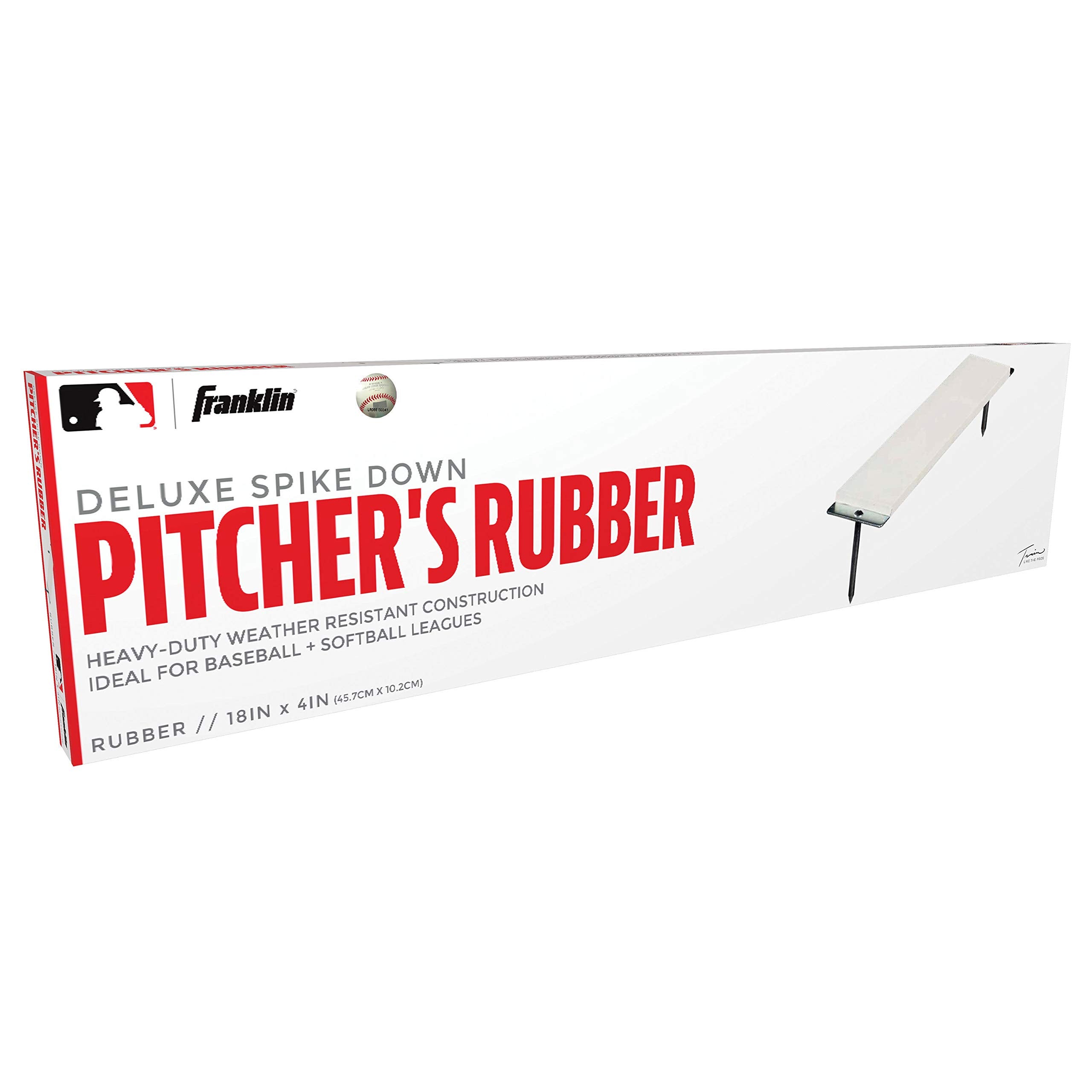 Franklin Sports Pitcher's Rubber - Softball + Baseball Pitching Rubber - Portable Mound - Indoor + Outdoor Pitchers Plate - 18" or 24"