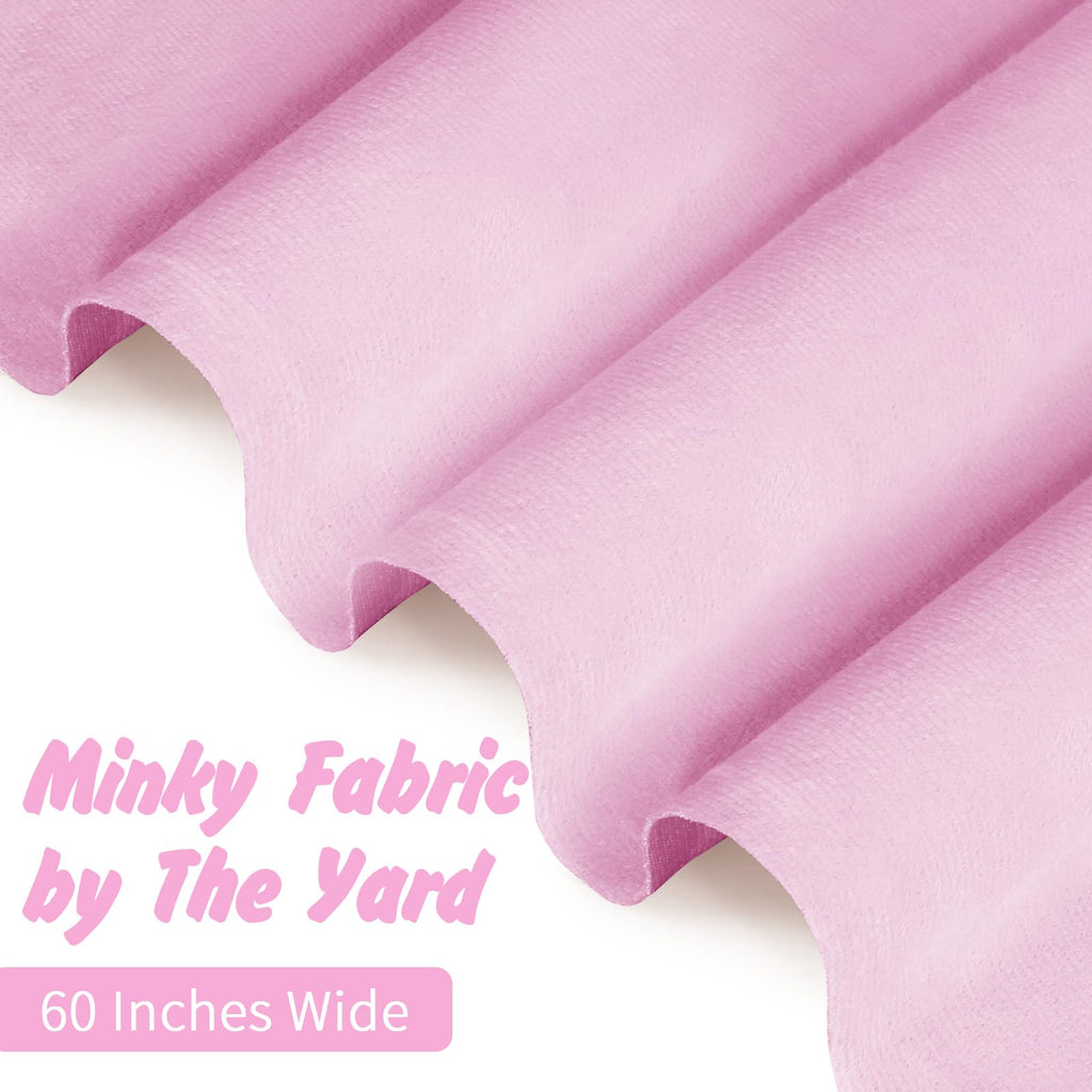 Entisn Minky Fabric by The Yard, 1 Yard x 60 Inch Wide Pre-Cut Fleece Fabric Beige Cuddle Minky, Solid Soft Plush for Blanket, Pillow Cover, Scarf, Sewing
