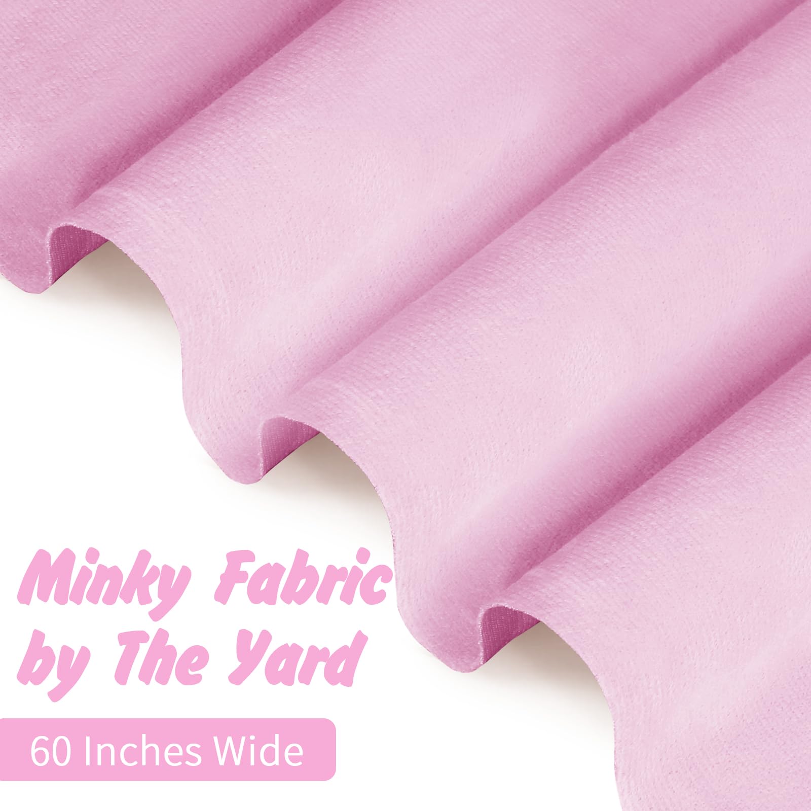 Entisn Minky Fabric by The Yard, 1 Yard x 60 Inch Wide Pre-Cut Fleece Fabric Beige Cuddle Minky, Solid Soft Plush for Blanket, Pillow Cover, Scarf, Sewing