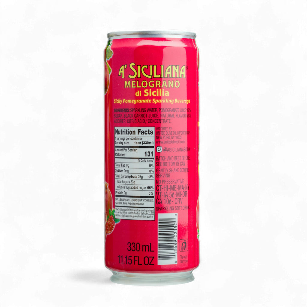 A' Siciliana Sicilian Sparkling Drink Aranciata - Refreshing and Delicious Italian Soda made with Sicilian Blood Orange - Authentic Imported Italian Beverage - Blood Orange Soda 24 Pack of 11.15 fl oz Cans