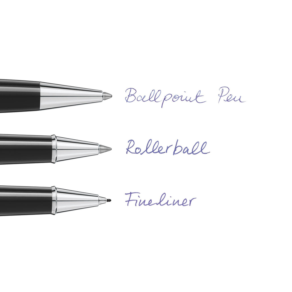 Montblanc Rollerball Refills (M) Mystery Black 105158 – Quick-Drying Pen Refills for Montblanc Rollerball and Fineliner Pens – 2 x Black Pen Cartridges