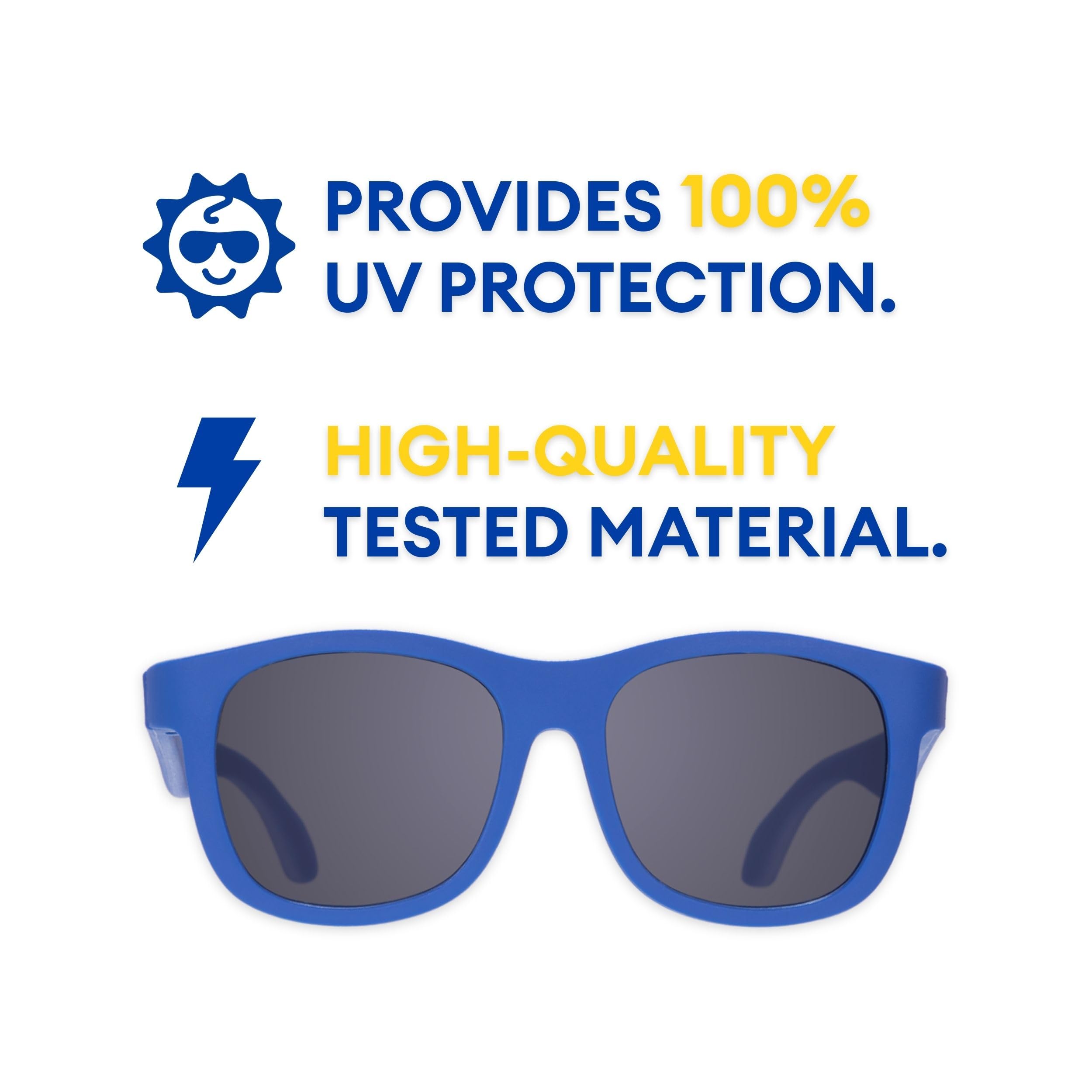 Babiators Original Navigator Baby & Toddler Sunglasses | 100% UV Protection, Shatter-Resistant, Flexible Rubber Frames