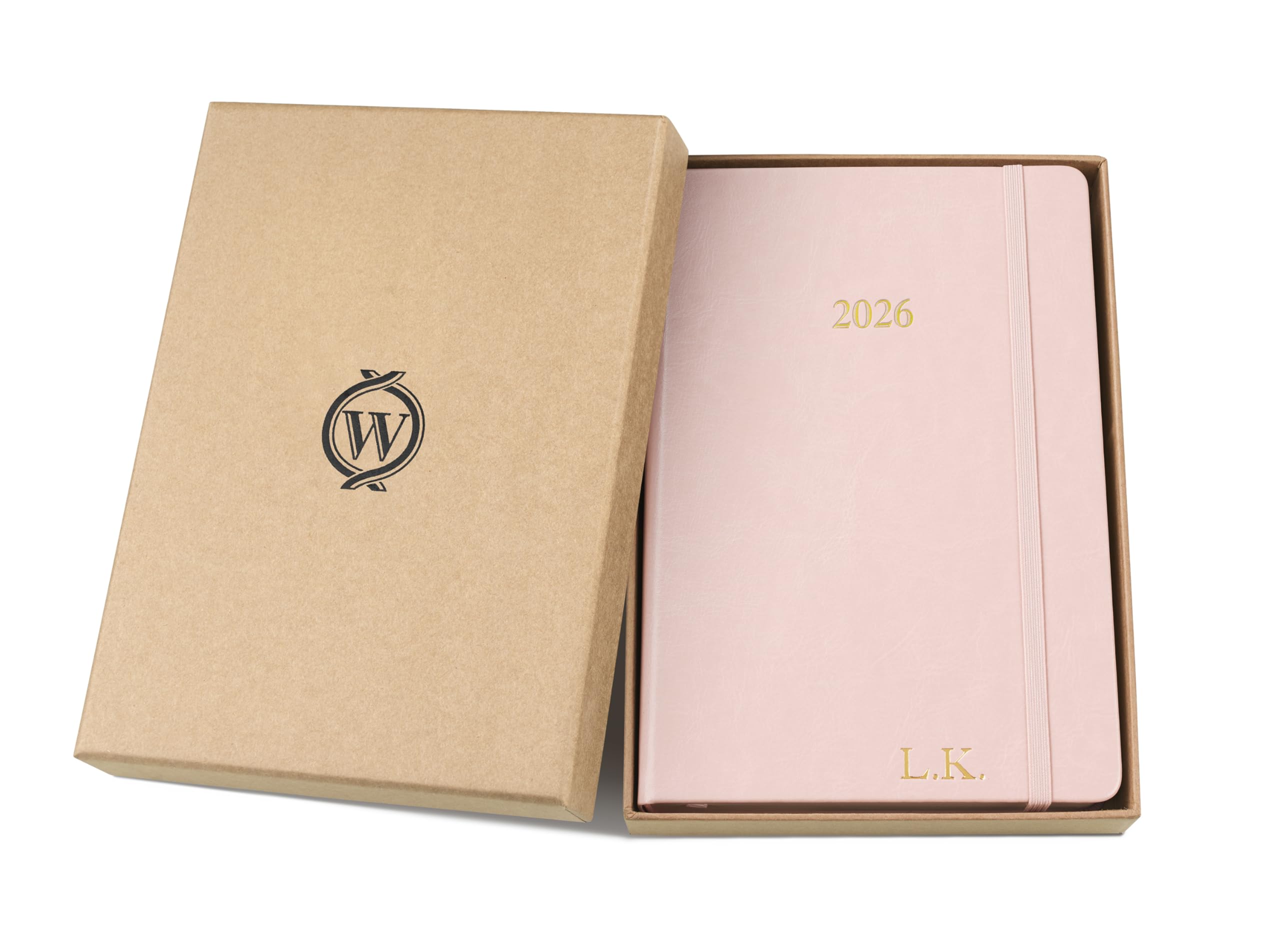 Wykeham's Executive 2026 Daily Journal Planner – US Public Holidays & Format – Customization Available (Brown, 6" x 4.5")