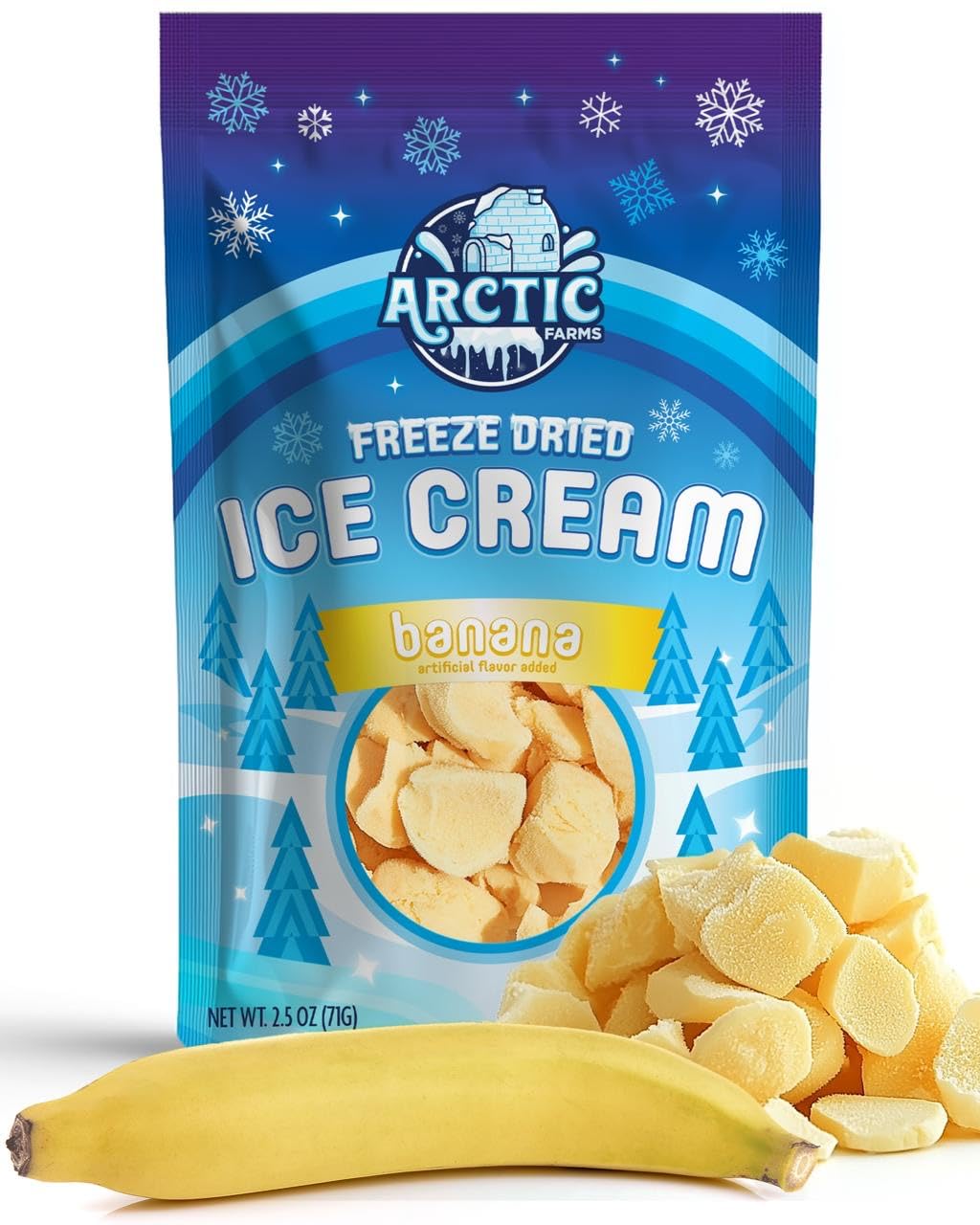 Arctic Farms Freeze Dried Ice Cream Bits Bagged and Boxed - Does Not Melt (1lb, S'mores)
