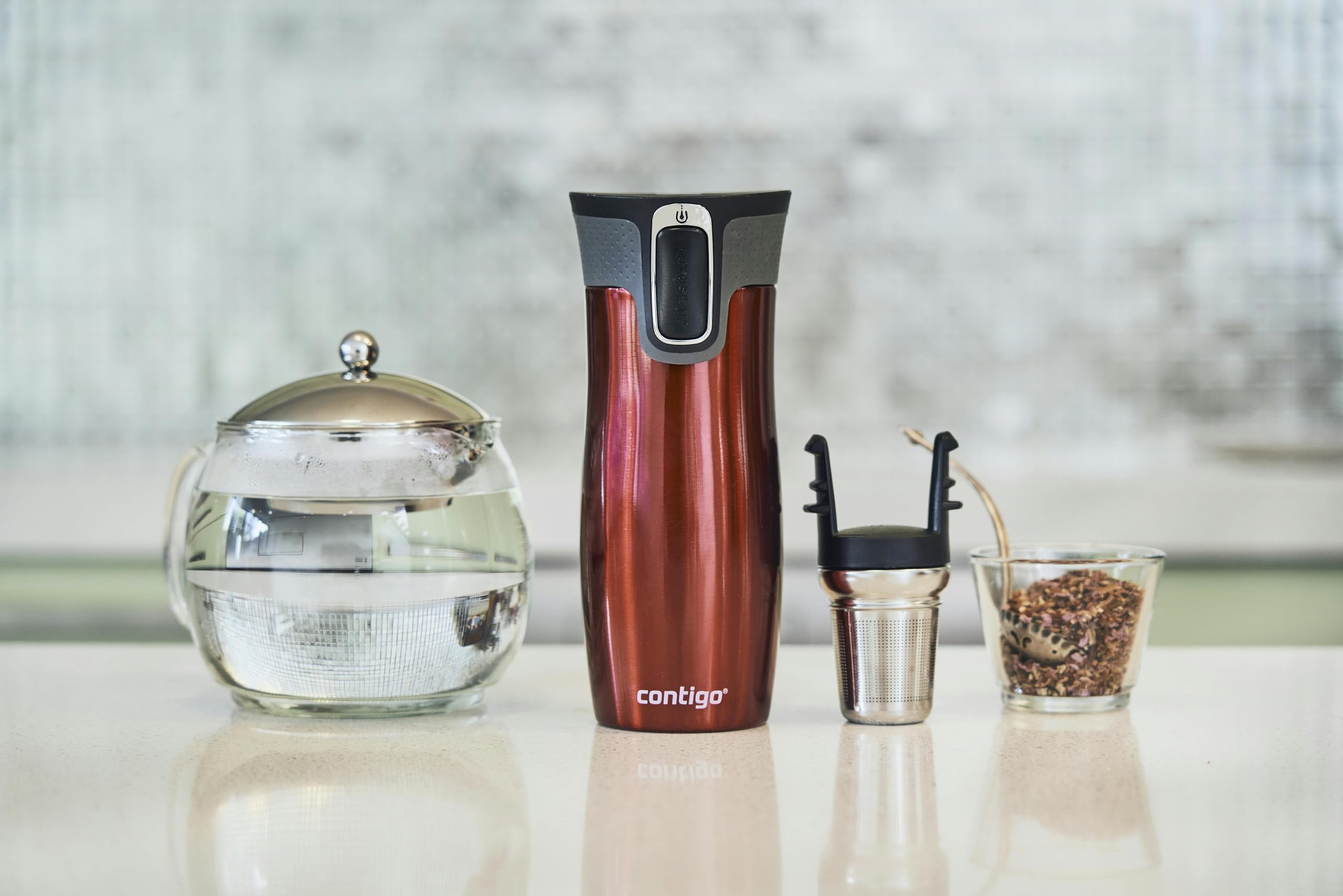 Contigo West Loop Autoseal Travel Mug, Stainless Steel Thermal Mug, Vacuum Flask, Leakproof Tumbler, Coffee Mug with BPA-Free Easy-Clean Lid