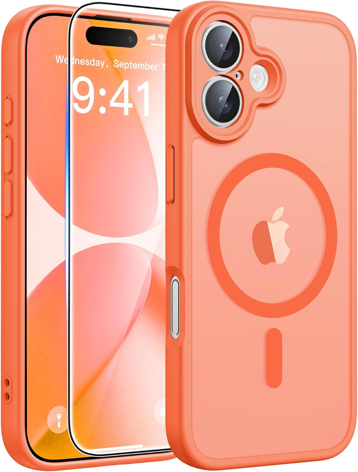 FNTCASE for iPhone 17 Case: [Compatible with Magsafe] Translucent Matte Cases with [Full Camera Protection] [Screen Protector] Military Grade Shockproof Protective Phone Cover - Light Purple