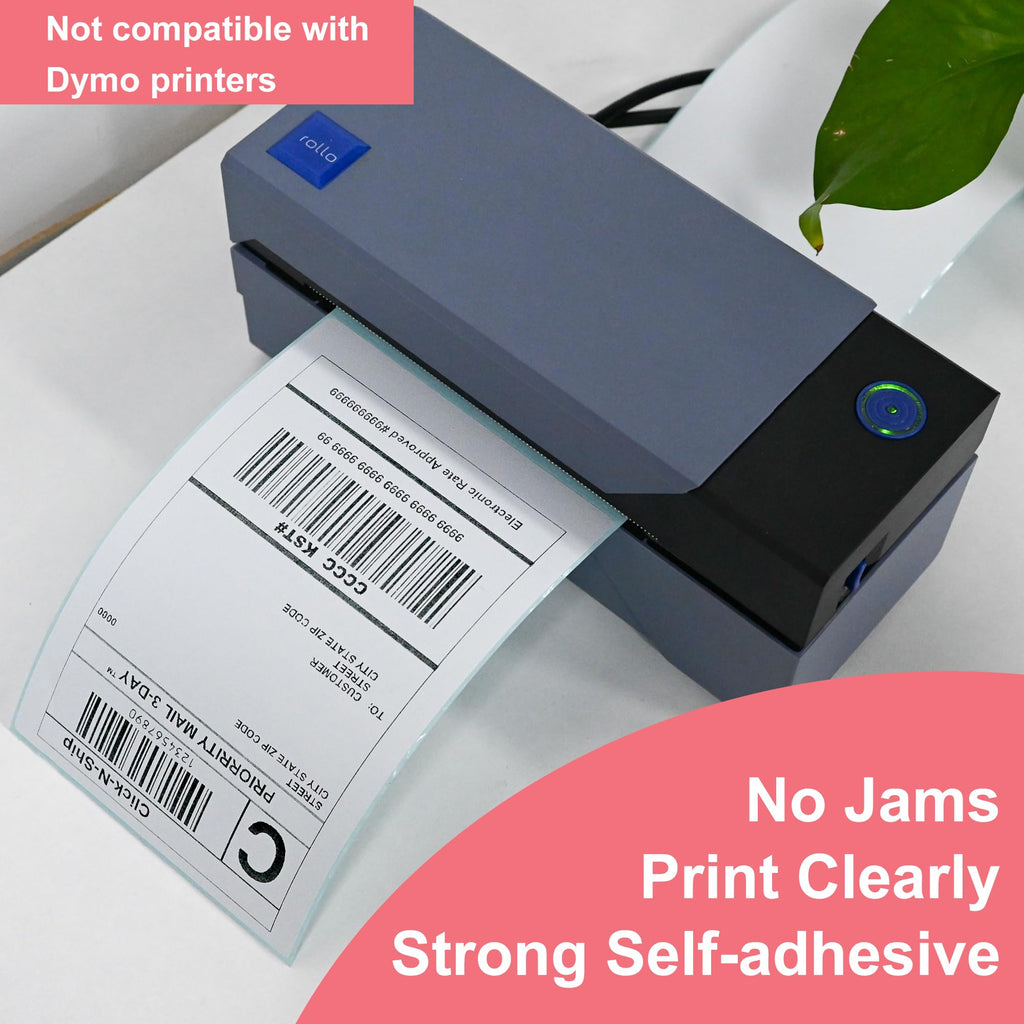 L LIKED 150 PCS 4"x6" Thermal Shipping Labels, White Perforated & Strong Adhesive Direct Thermal Labels (1 Roll), for Postage, Mailing & Shipping