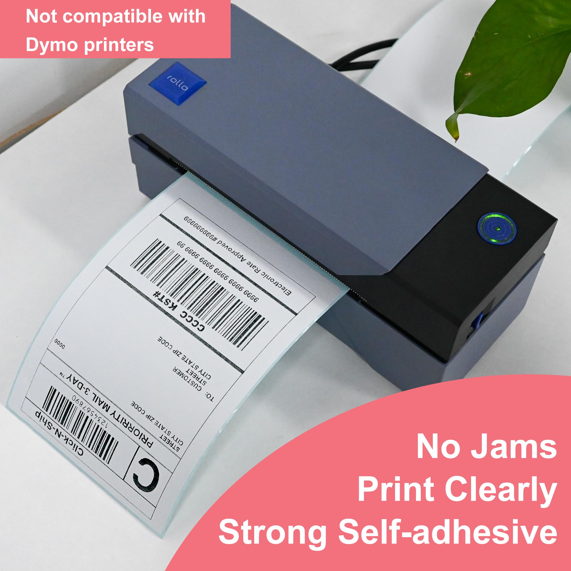 L LIKED 150 PCS 4"x6" Thermal Shipping Labels, White Perforated & Strong Adhesive Direct Thermal Labels (1 Roll), for Postage, Mailing & Shipping