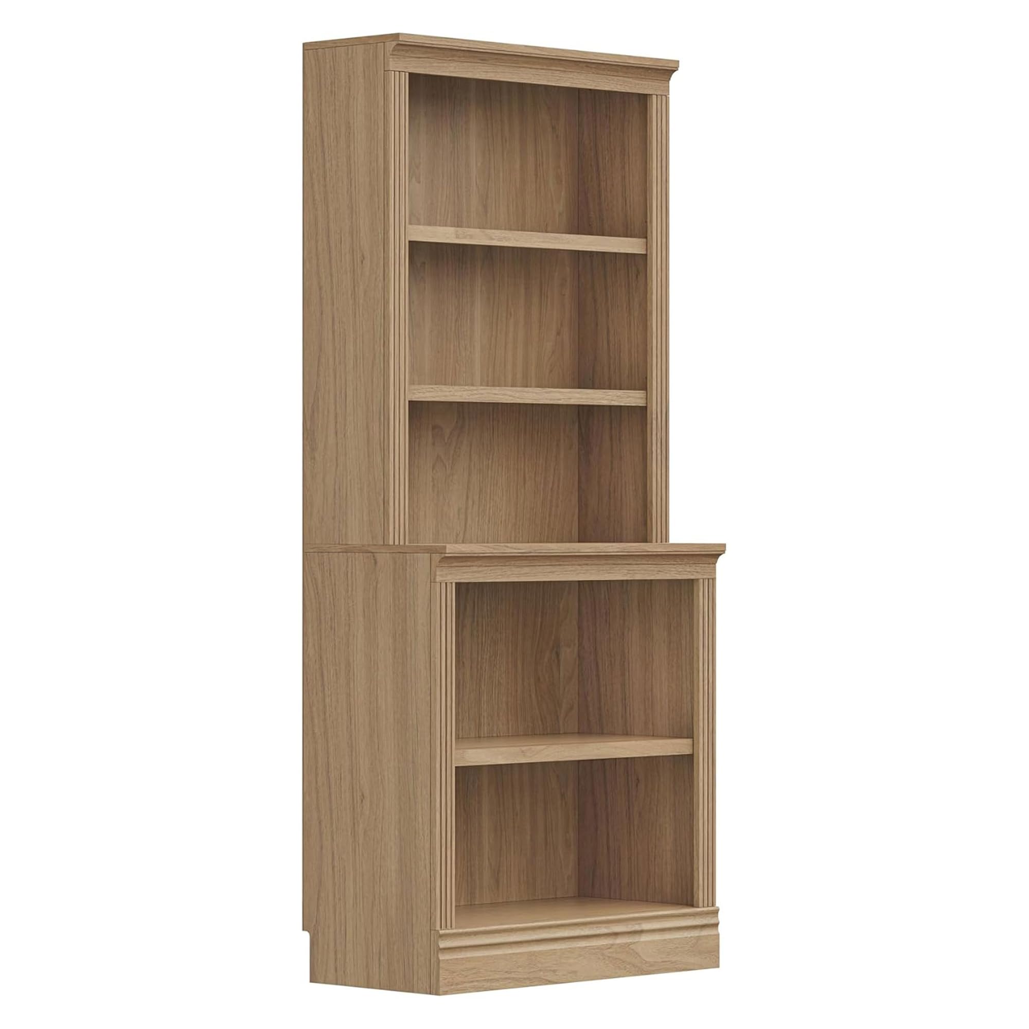 JAHRSTIM Halston Bookshelf, 5-Tier Tall Deep Storage Shelf, Adjustable Open Shelving Unit Closet Organizer and Storage for Living Room Home Office Bedroom, Modular Deep Bookcase Bookshelves