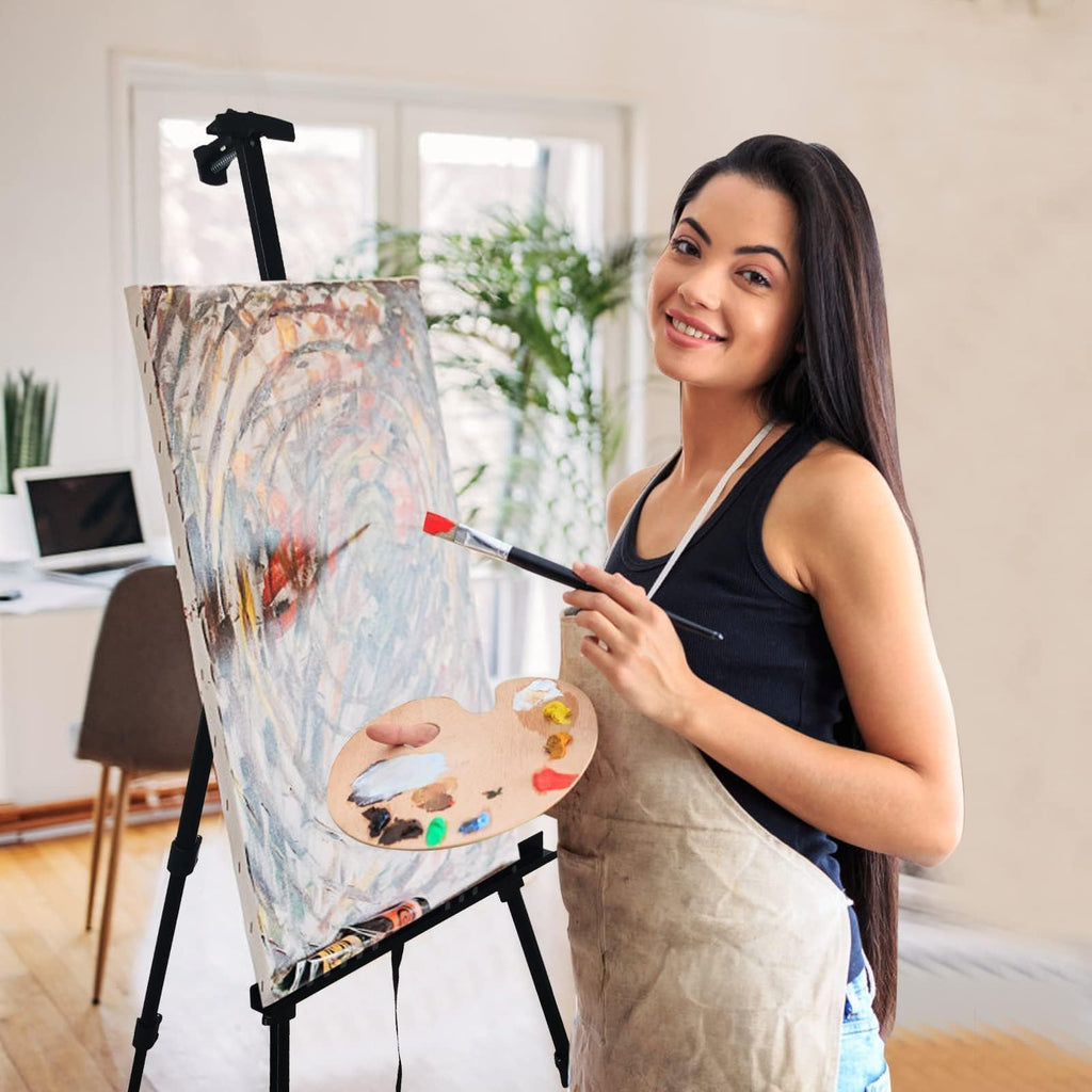 RRFTOK Easel Stand for Sign and Painting: Art Portable Adjustable Metal Tripod Easels for Display Height from 17 to 66 Inch -Canvas Stand for Table-Top/Floor Paint - Gifts for Teens Art Supplies