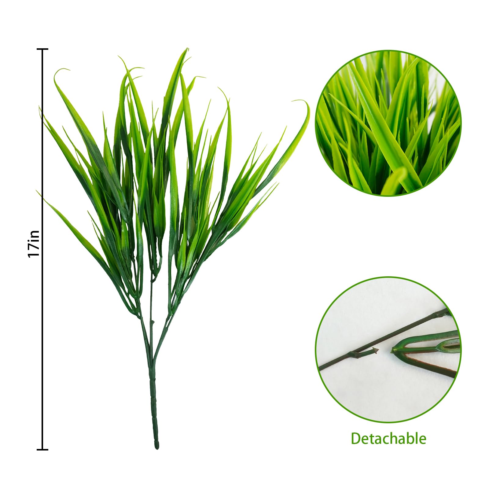 Uieke 28 Bundles Artificial Outdoor Plants UV Resistant Fake Grass Plants Faux Plastic Plants Greenery Shrubs for Home Garden Pathway Window Box Front Porch Cemetery Fall Decor, Autumn Red