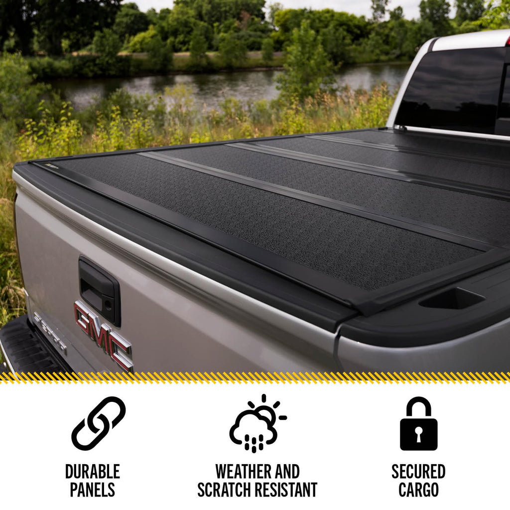 RealTruck BAK BAKFlip F1 Hard Folding Truck Bed Tonneau Cover | 772133 | Fits 2020-2026 Chevy/GMC Silverado/Sierra 2500/3500HD 6' 10" Bed (82.2")