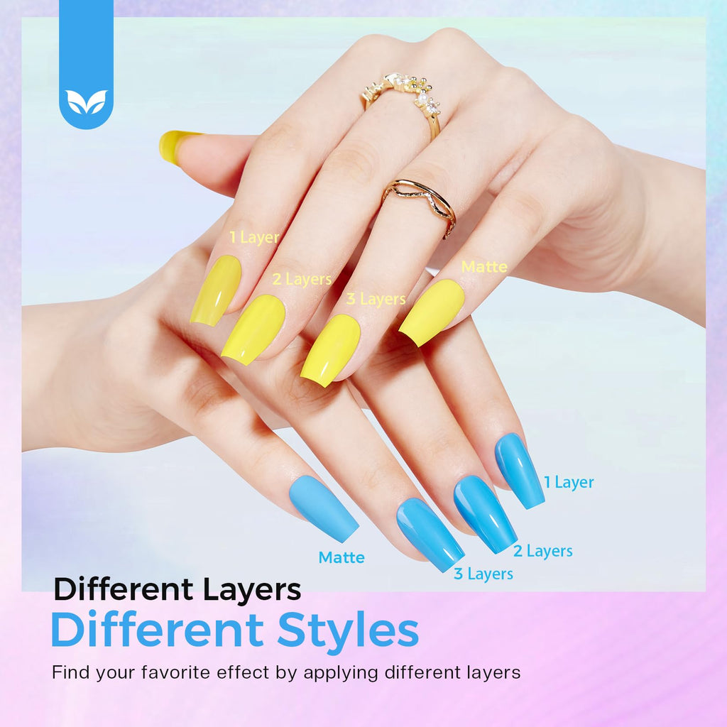 Morovan 15 Bright Color 0.27oz Air Quick Dry Long Lasting Nail Polish Gift Set for Women