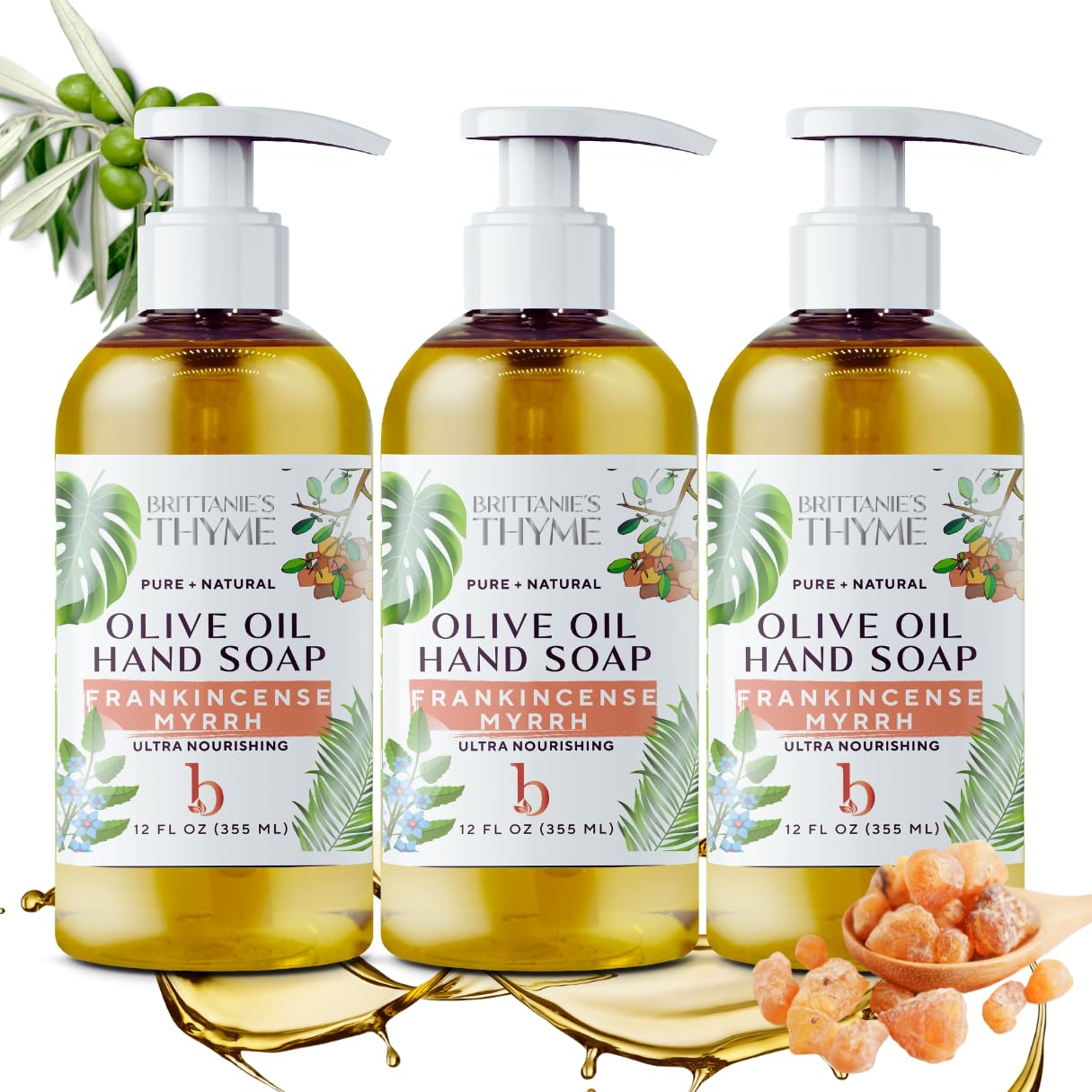 Brittanie’s Pure Castile Liquid Soap Refill, Bergamot Lime, 12 Ounce | Dish Soap, Hair & Body, Home, Gentle and Pure, Made with Natural Luxurious Oils, Vegan & Gluten Free Non-GMO