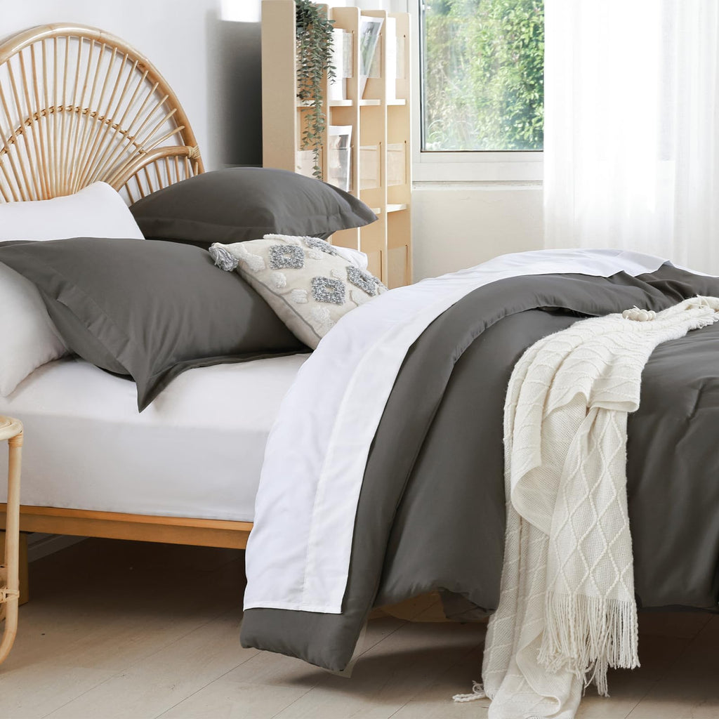 weigelia Twin Comforter Set 5 Pieces Beige Bed in A Bag Soft Queen Bedding Set Lightweight Comforter Set for Women and Men（Comforters, Flat & Fitted Sheets, Pillowcases & Shams）