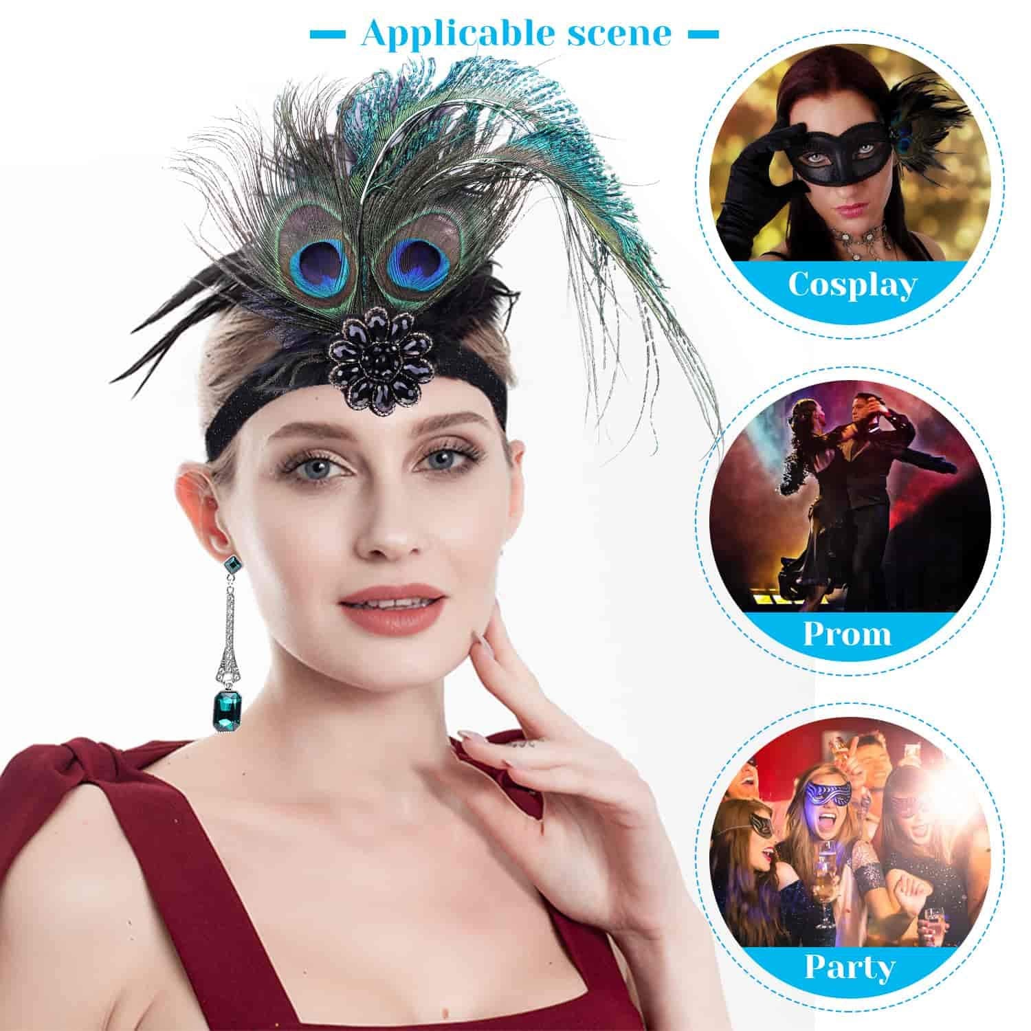 Cridoz Flapper Accessories for Women - 1920s Gatsby & Roaring 20s Style