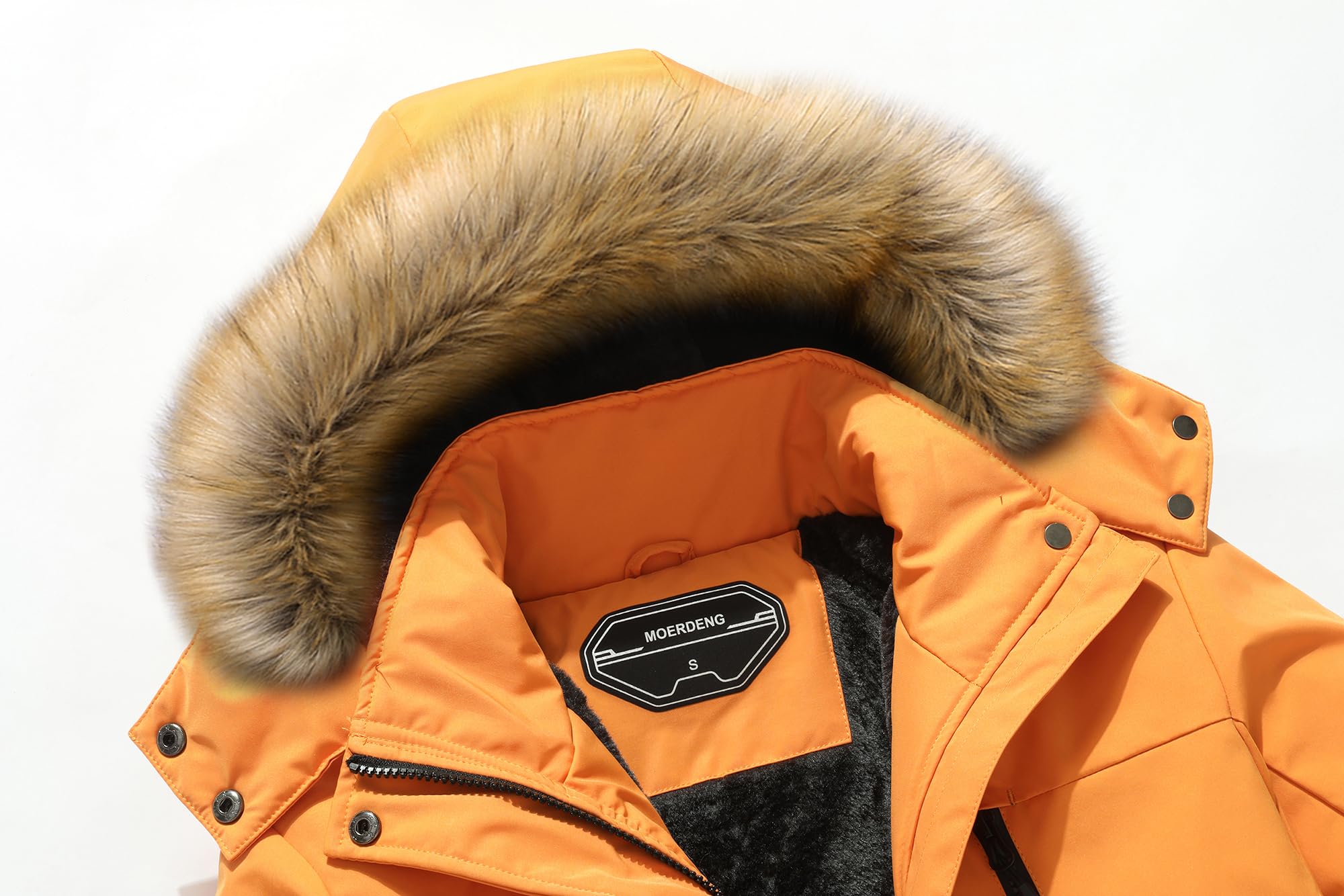 MOERDENG Women's Waterproof Ski Snow Jacket Winter Warm Hooded Snow Coat Mountain Windproof Ski Jacket For Women