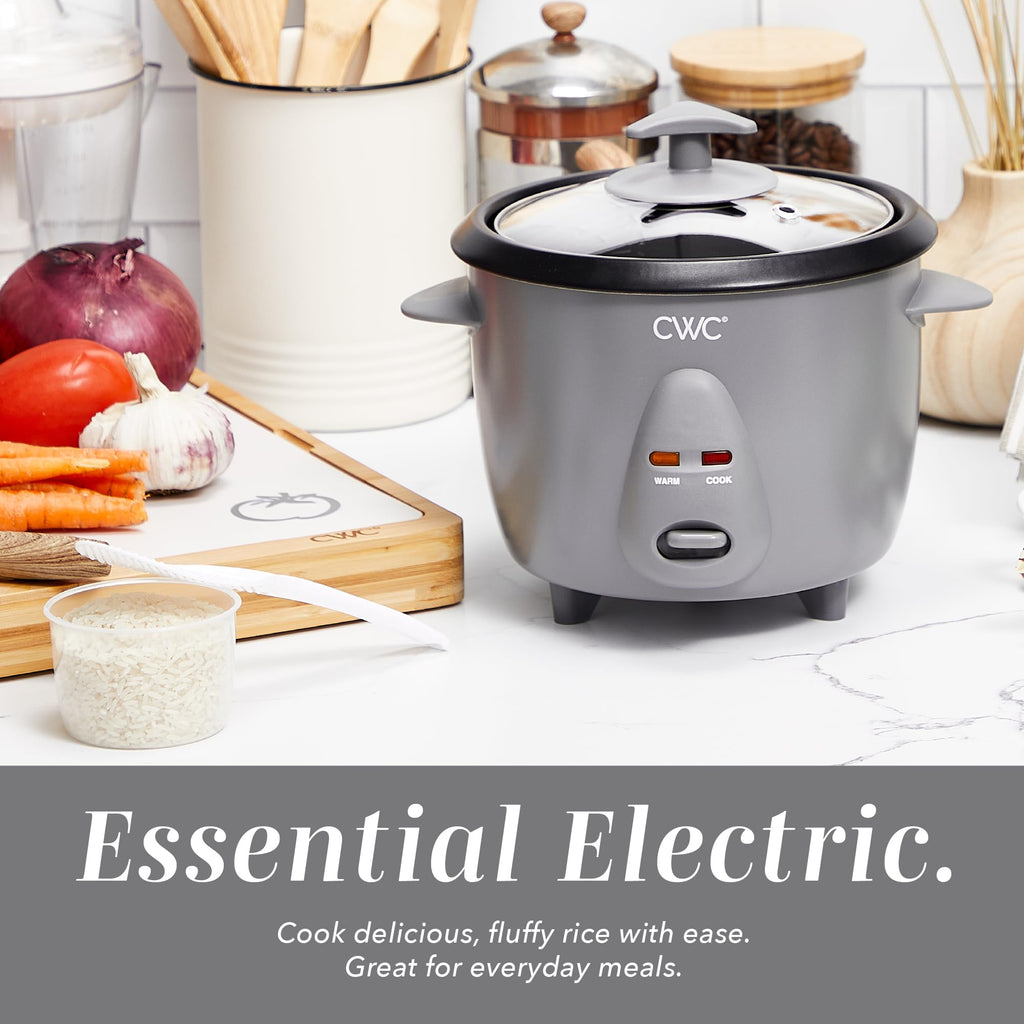 COOK WITH COLOR 6 Cup Rice Cooker 300W - Effortless Cooking and Perfectly, Cooks 3 Cups of Raw Rice for 6 Cups of Cooked Rice, Floral Blue