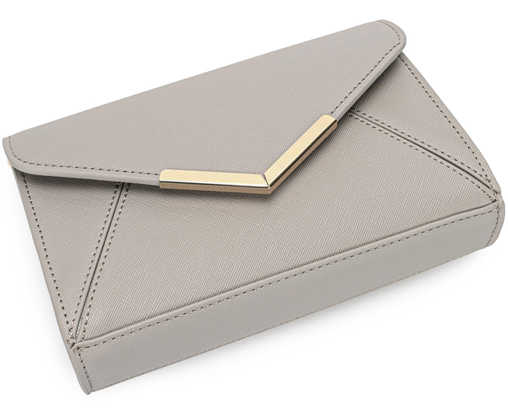 DEXMAY Women Envelope Clutch Faux Saffiano Leather Evening Handbag Foldover Clutch Bag Formal Dressy Purse