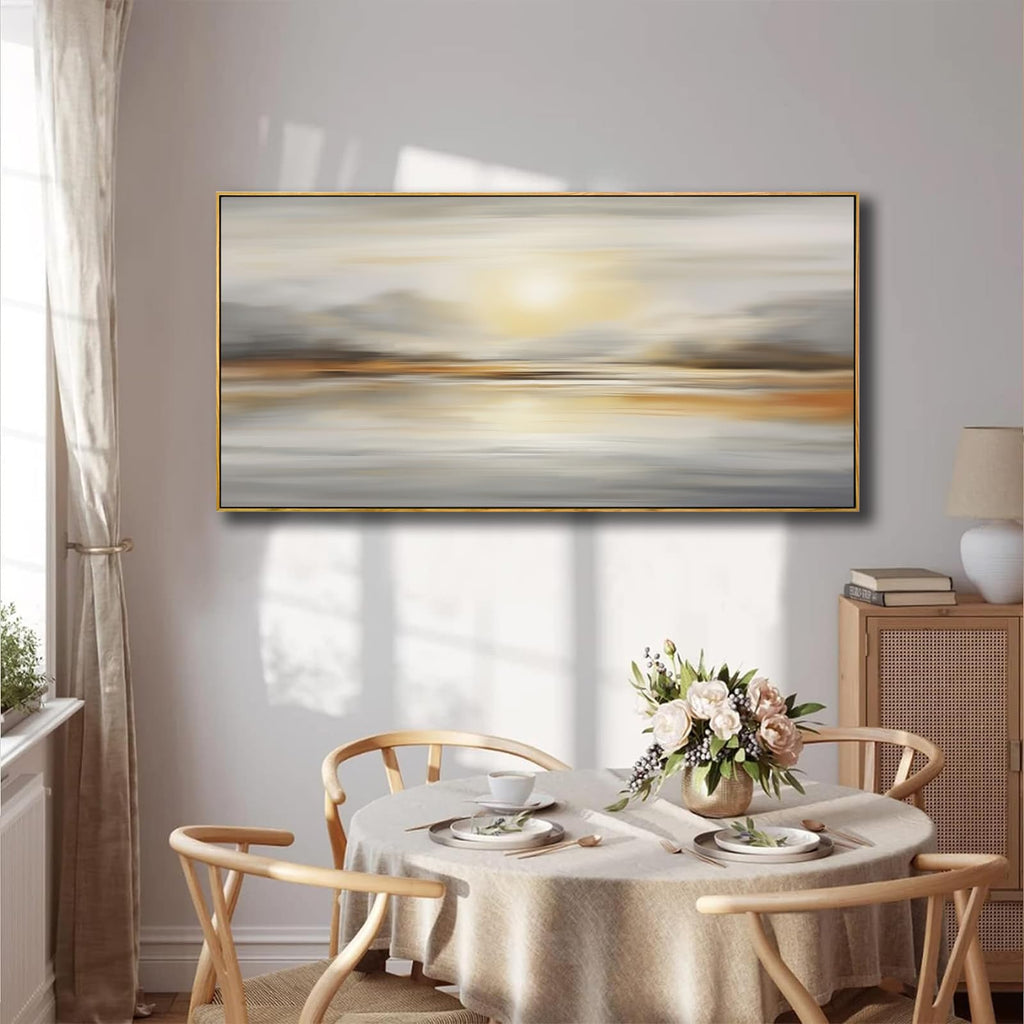VHMING Abstract Wall Art Artwork Retro Trees Pictures Decor Canvas Painting Framed Ready to Hang Living Room Bedroom and Office Wall Decor 20x40 Inch