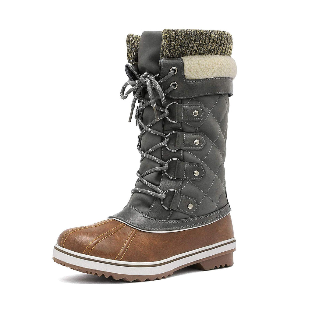 DREAM PAIRS Women's Mid-Calf Waterproof Winter Snow Boots