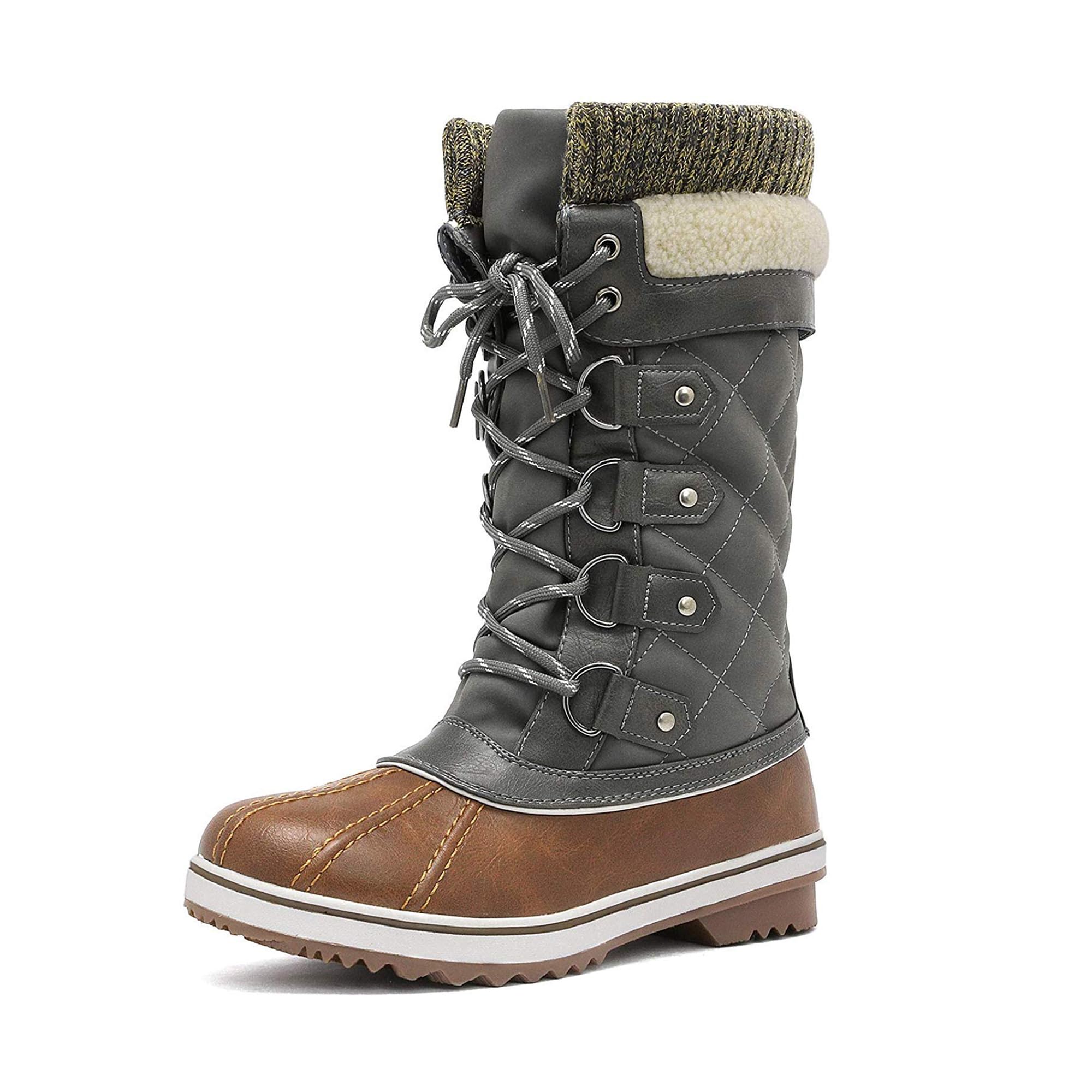DREAM PAIRS Women's Mid-Calf Waterproof Winter Snow Boots