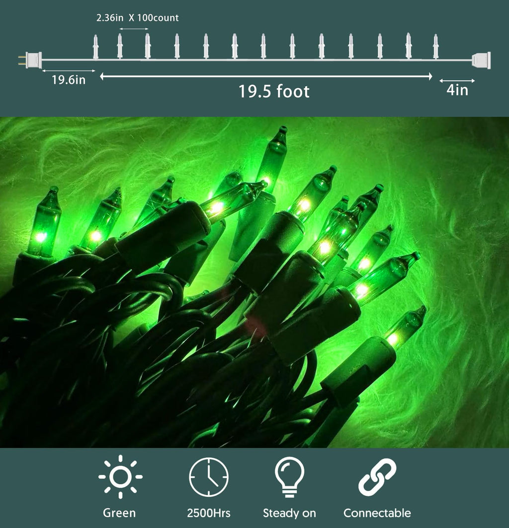 HISHINY Christmas Lights 100 Count Pink Christmas Tree String Lights with Green Wire for Outdoor Indoor Christmas Decorations Wedding Decorations Valentines Day Decor,UL Certified (21feet)