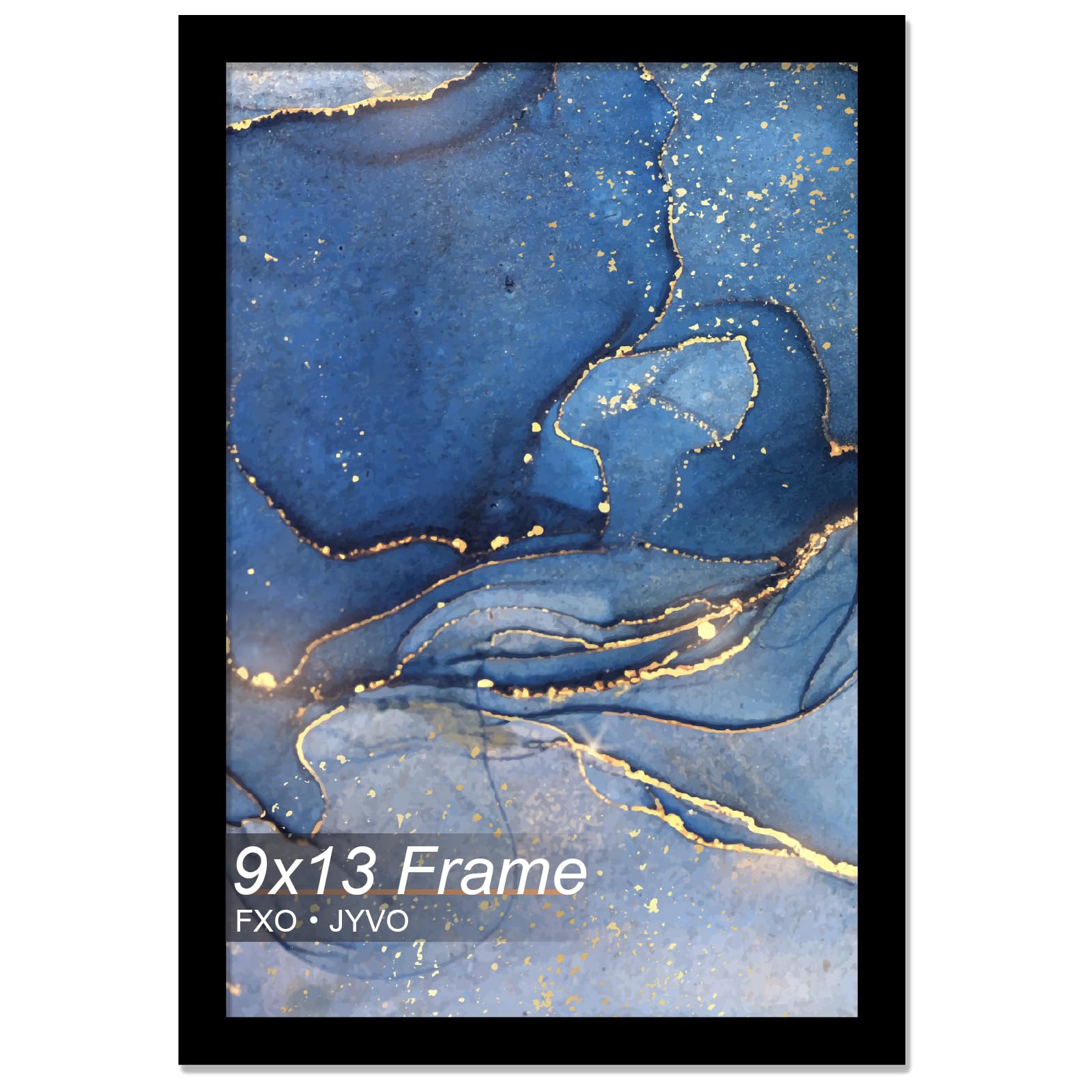 Fxojyvo 5x8 Picture Frame, Black Frame for 5 x 8 Inch Picture Poster Photo, Light Weight and High Transparent 5 by 8 Frame for Wall - 1 Pack/Black/5"x8"