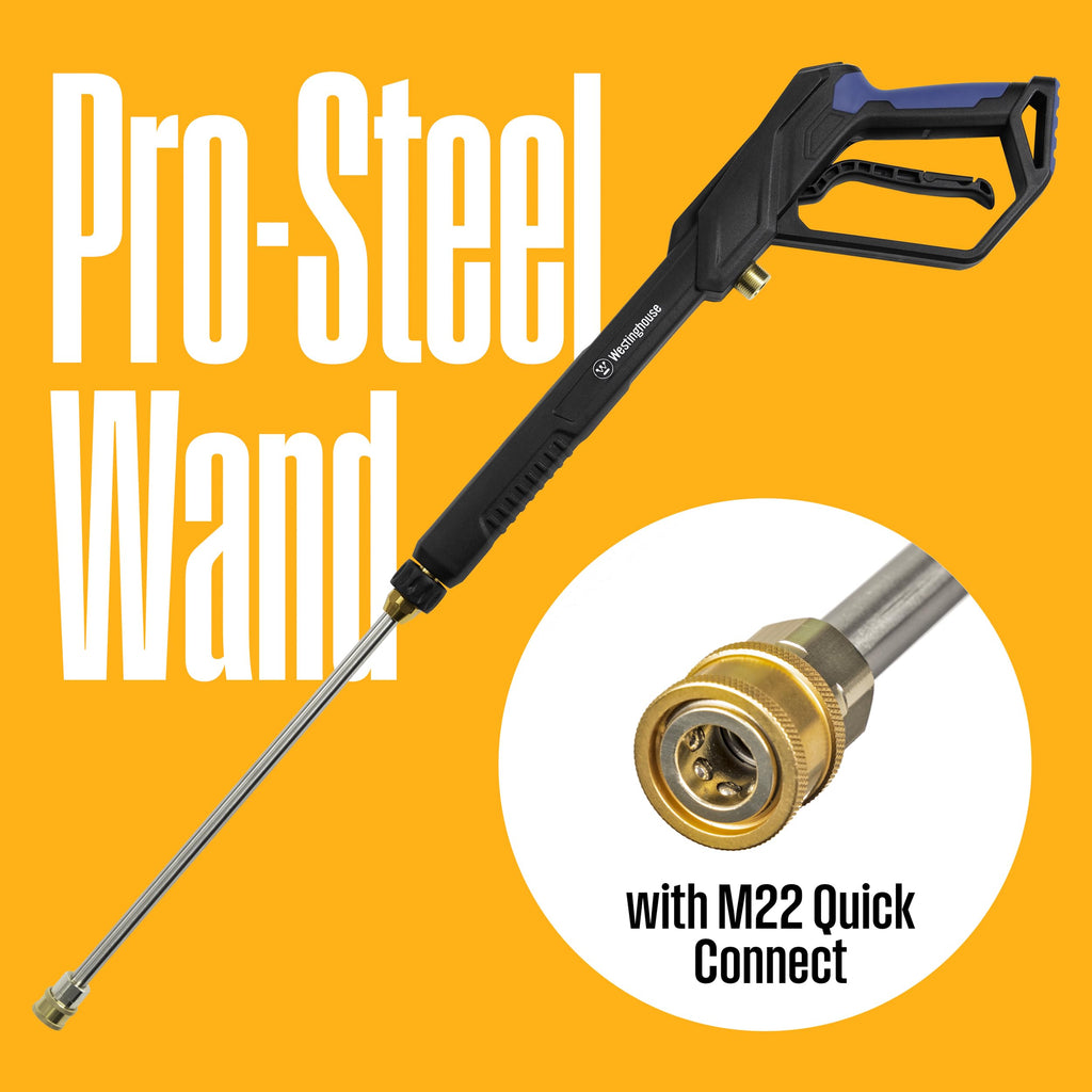 Westinghouse WPX2300e Electric Pressure Washer, 2300 Max PSI and 1.76 Max GPM, Induction Motor, Onboard Soap Tank, Spray Gun and Wand, 5 Nozzle Set, for Cars/Fences/Driveways/Homes/Patios/Furniture