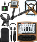 Metal Detector for Adults Rechargeable, 11" Professional Metal Detector for Gold & Silver, High Accuracy Waterproof Design, 5 Modes, Christmas Stocking Stuffers Gifts for Men/Dad,M55,Orange