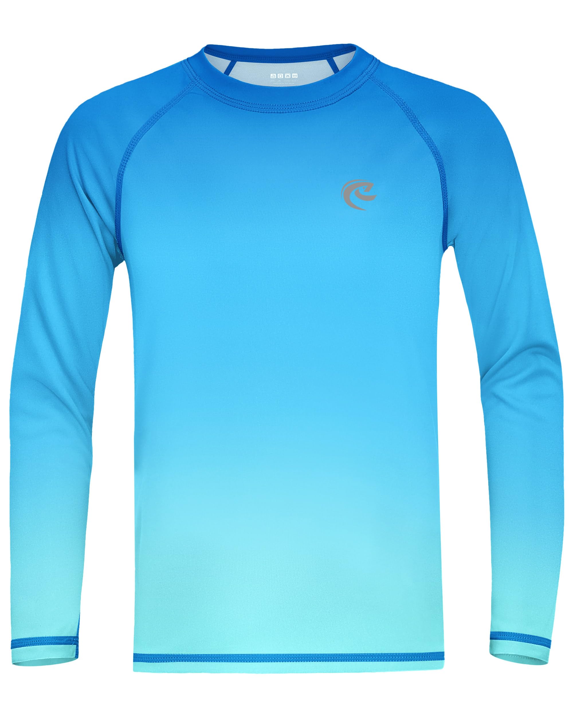 Boys UPF 50+ Swim Shirt Long Sleeve, 1 or 2 Pack UV Sun Protection Rash Guard, Youth Kids SPF Water Shirts for Beach Surf
