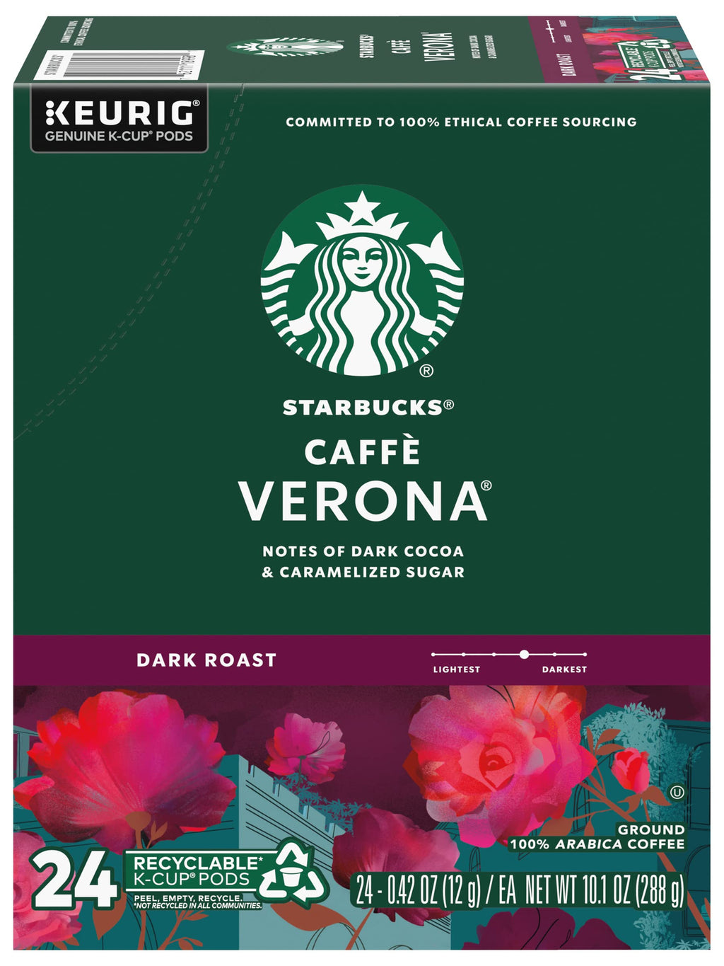 Starbucks Coffee K-Cup Variety Pack, 1 Cinnamon Dolce, 1 Hazelnut, 1 Mocha, 1 Cr�me Brulee, 1 Maple Pecan, 1 Caramel, 10 CT K-Cups, 1 CT