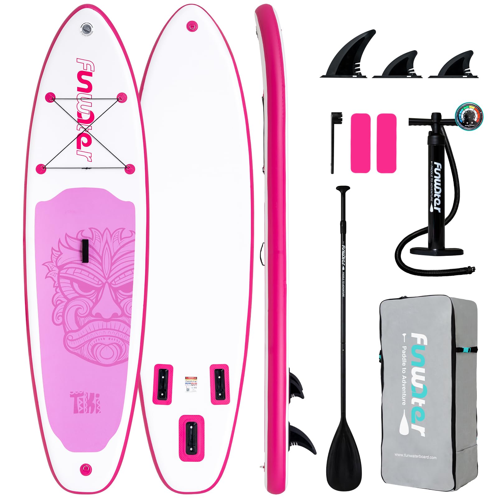 FunWater Inflatable Ultra-Light Stand Up Paddle Board for All Skill Levels with Premium SUP Paddleboard Accessories,Non-Slip Comfort Deck for Youth & Adults