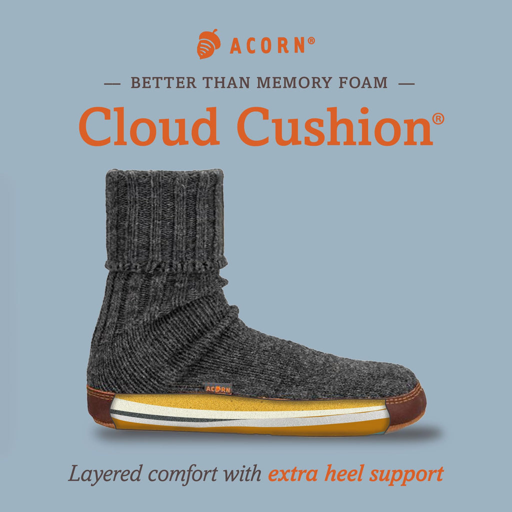 Men's and Women's Original Slipper Sock - Comfortable Men's and Women's Slipper Sock with Cloud-Like Feel, Soft and Moisture Wicking Crew Length, Genuine Suede Sole