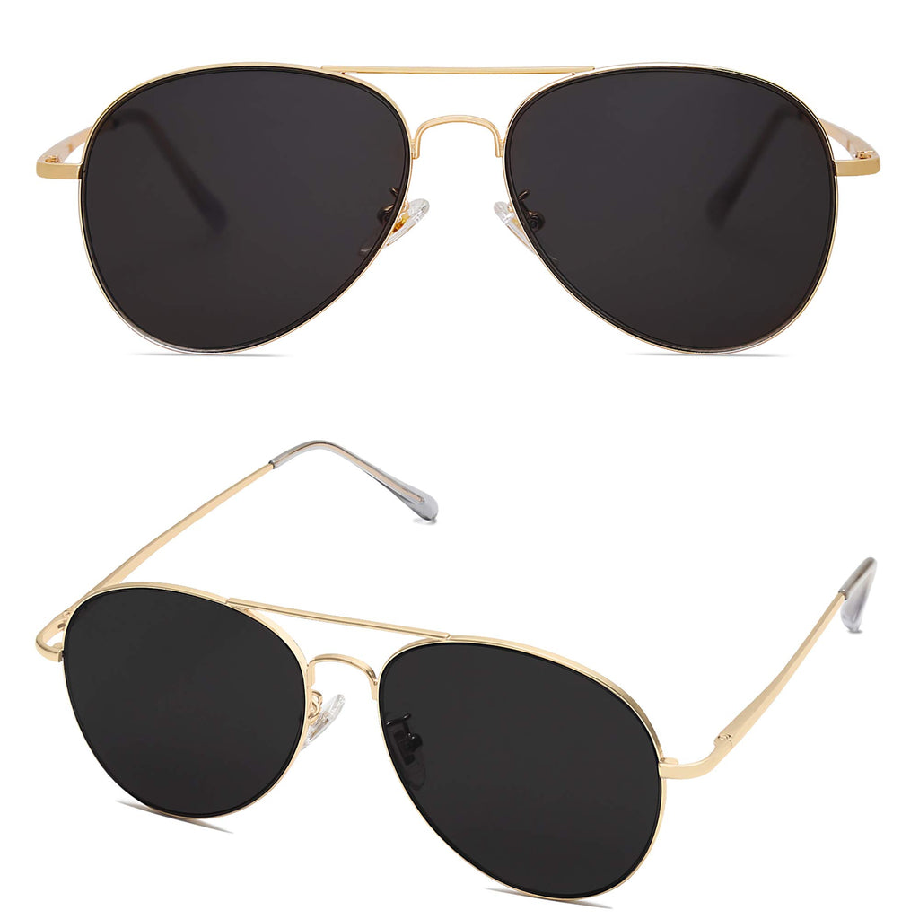 SOJOS Classic Aviator Sunglasses for Women Men Metal Frame Spring Hinges SJ1030