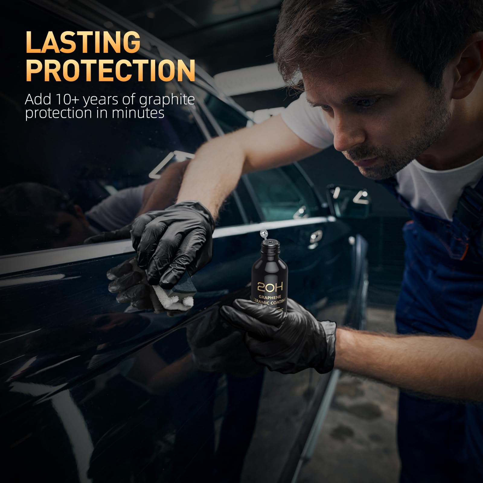 Graphene Ceramic Coating for Cars (17oz) - 12H Ceramic Spray Coating - 24+ Months of Long Lasting Protection - Ultra High Gloss & Shine - Unmatched Slickness - Extremely Hydrophobic
