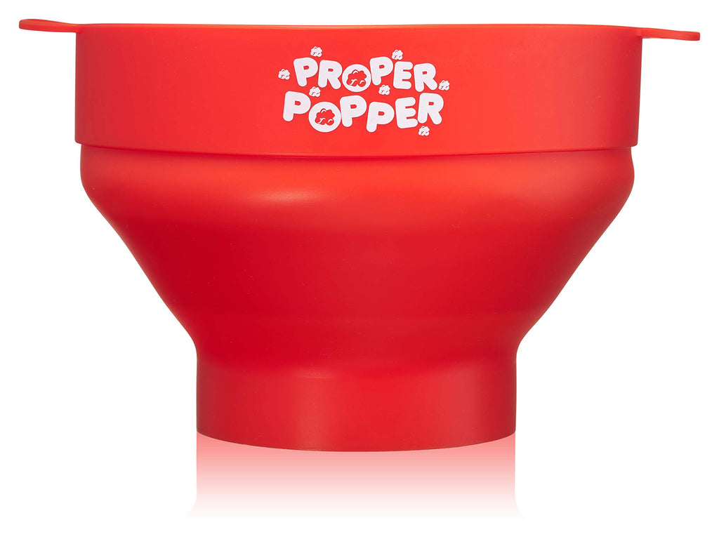 The Original Proper Popper Microwave Popcorn Popper, Silicone Popcorn Maker, Collapsible Bowl BPA Free & Dishwasher Safe - (Aqua)