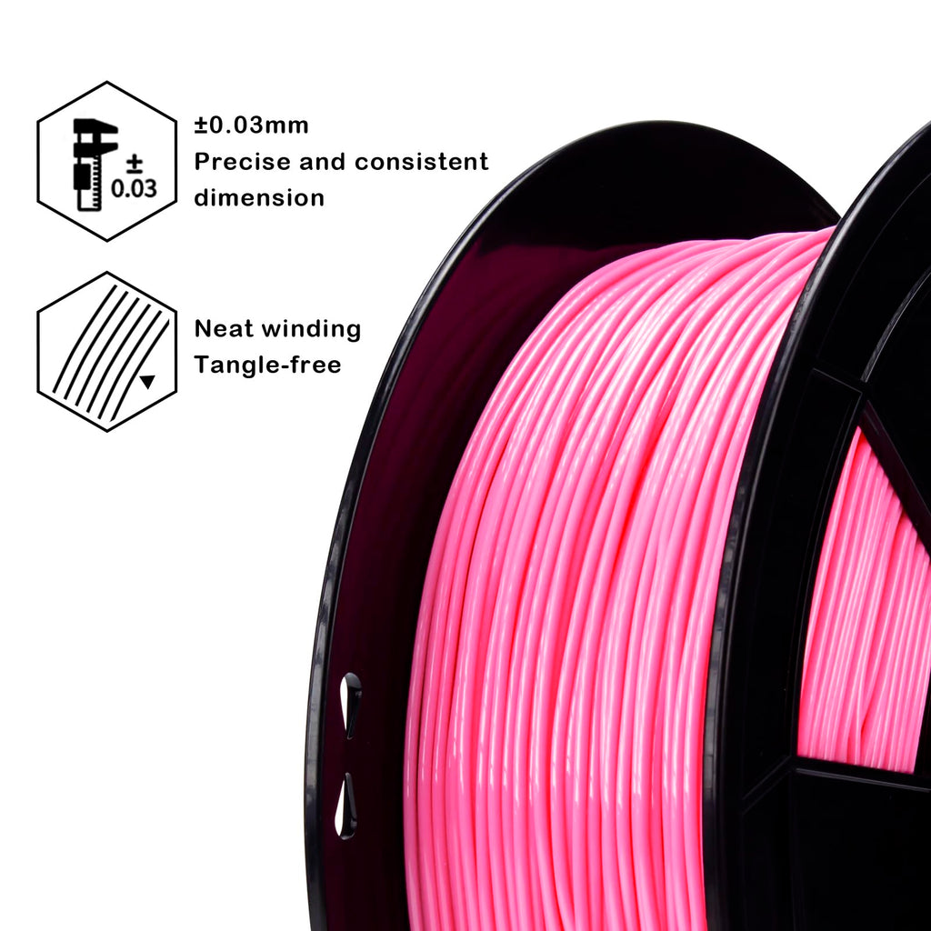 ZIRO TPU Filament 1.75mm 3D Printer Filament, Shore 95A Hardness TPU, Flexible Soft Material, 0.8KG/1.8lbs Spool, Fit Most FDM 3D Printers, Black
