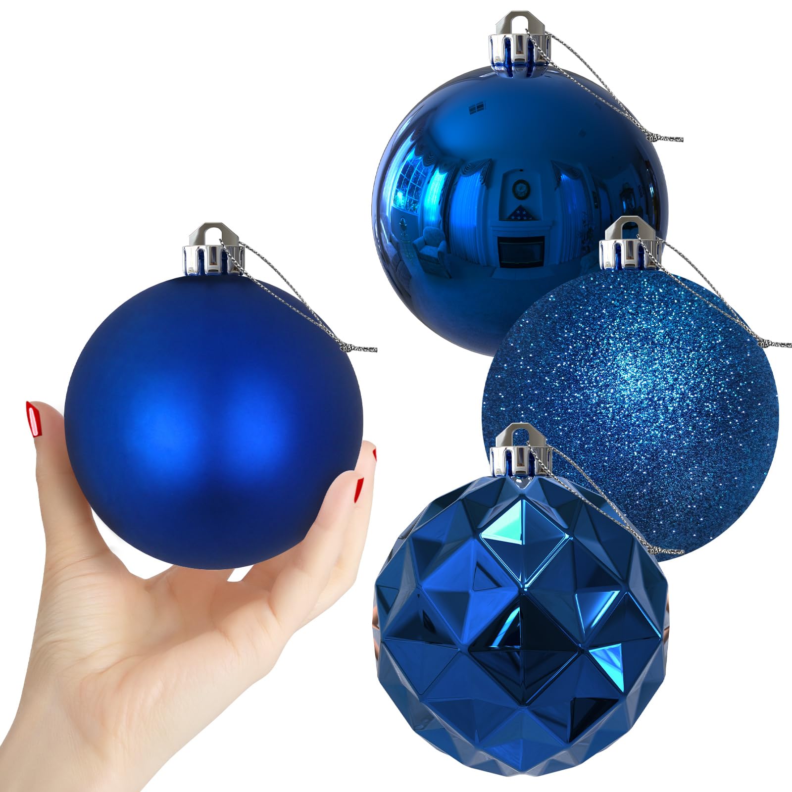 Bubblegun Pink 1.6" Small Christmas Balls Christmas Tree Decoration Ornaments Shatterproof Hanging Balls for Birthday Halloween Holiday Wedding Decorations Set of 12pcs