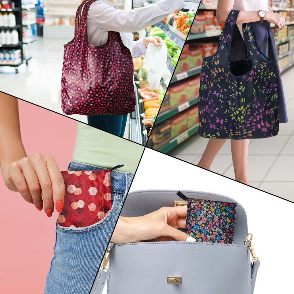 Bolsas de compras reutilizables para comestibles, paquete de 4 de 50 libras bolsas plegables grandes y lavables para mercado, compactas para un fácil almacenamiento, bolsas de tela ligeras y