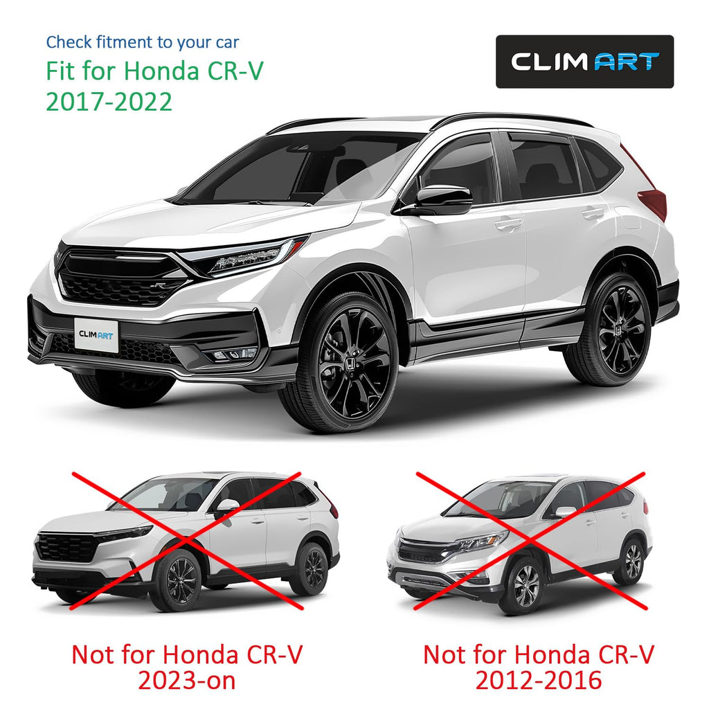 CLIM ART in-Channel Incredibly Durable Rain Guards for Honda Accord 2013-2017 Sedan, Original Window Deflectors, Vent Window Visors, Vent Deflector, 4 pcs. - 613274