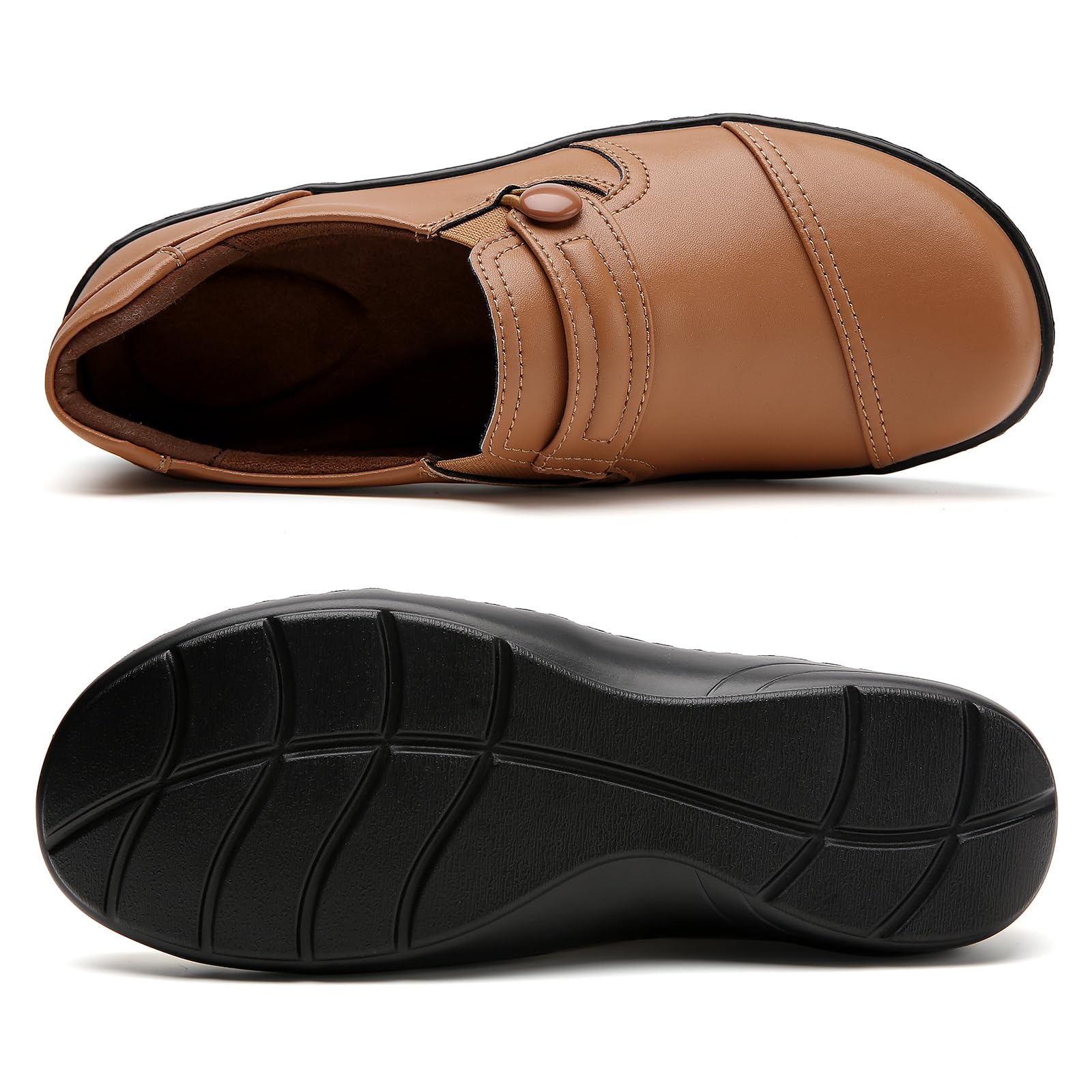 QAE Loafers for Women Orthopedic Loafers for Women Comfortable Women's Flat Slip-Ons Shoes for Dress Work Business Casual