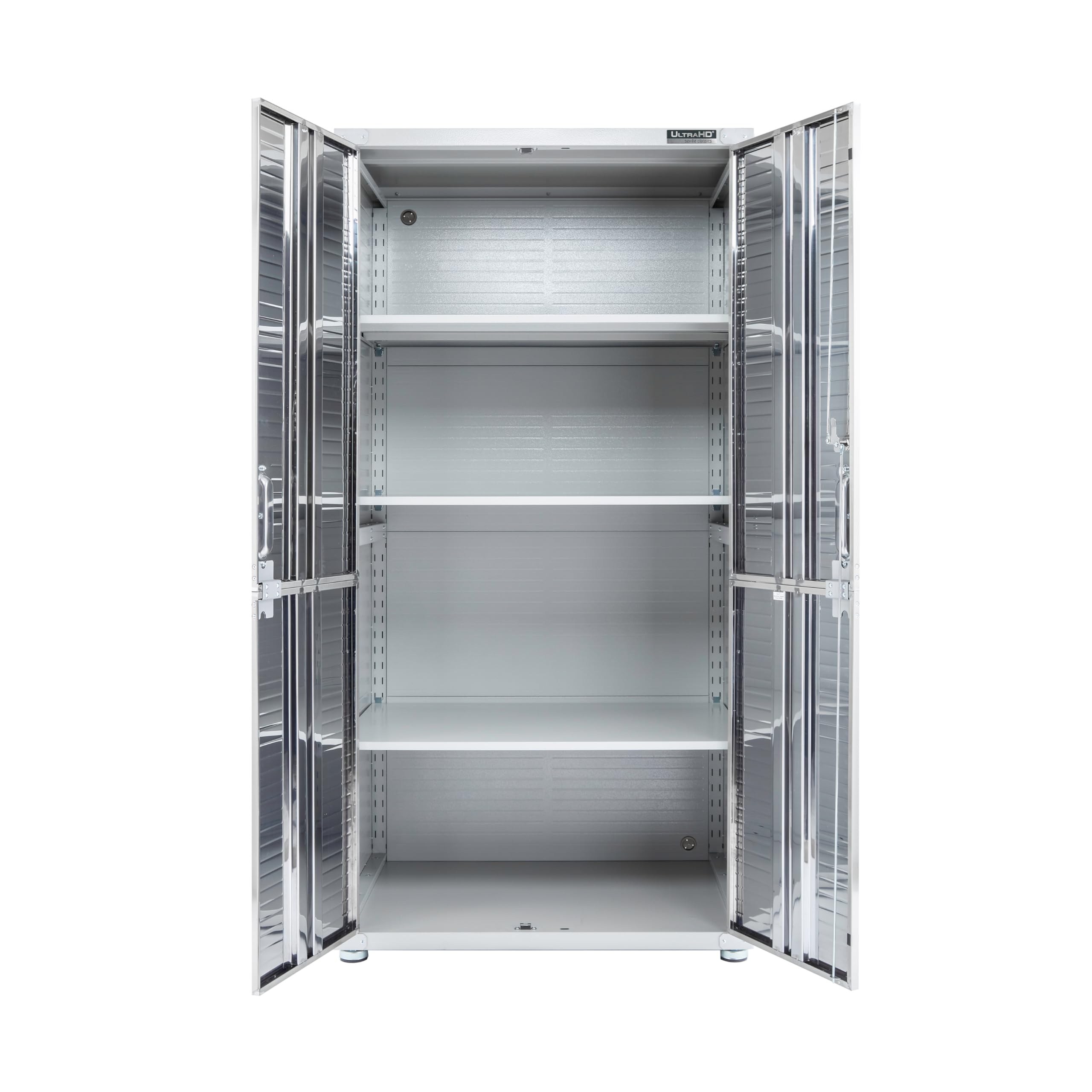 Seville Classics UltraHD Solid Steel Lockable Metal Storage Cabinet Locker Organizer, w/Adjustable Shelves for Garage, Warehouse, Office, Classroom, Granite, 30" W x 18" D x 72" H