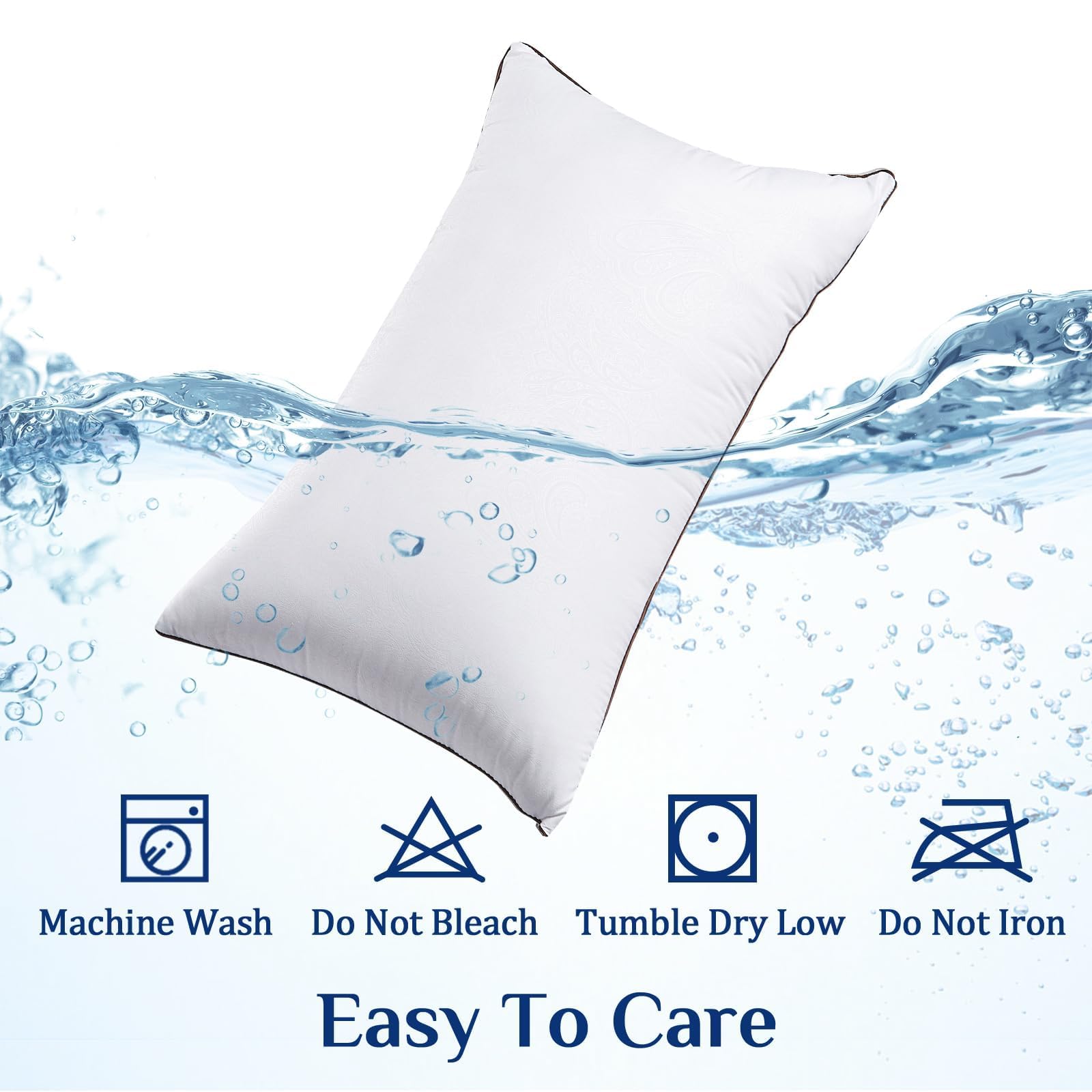 JOLLYVOGUE Standard Pillows Set for Sleeping, Cooling and Supportive Pillows Full Size for Side and Back Sleepers, Down Alternative Hotel Collection Sleeping Pillow