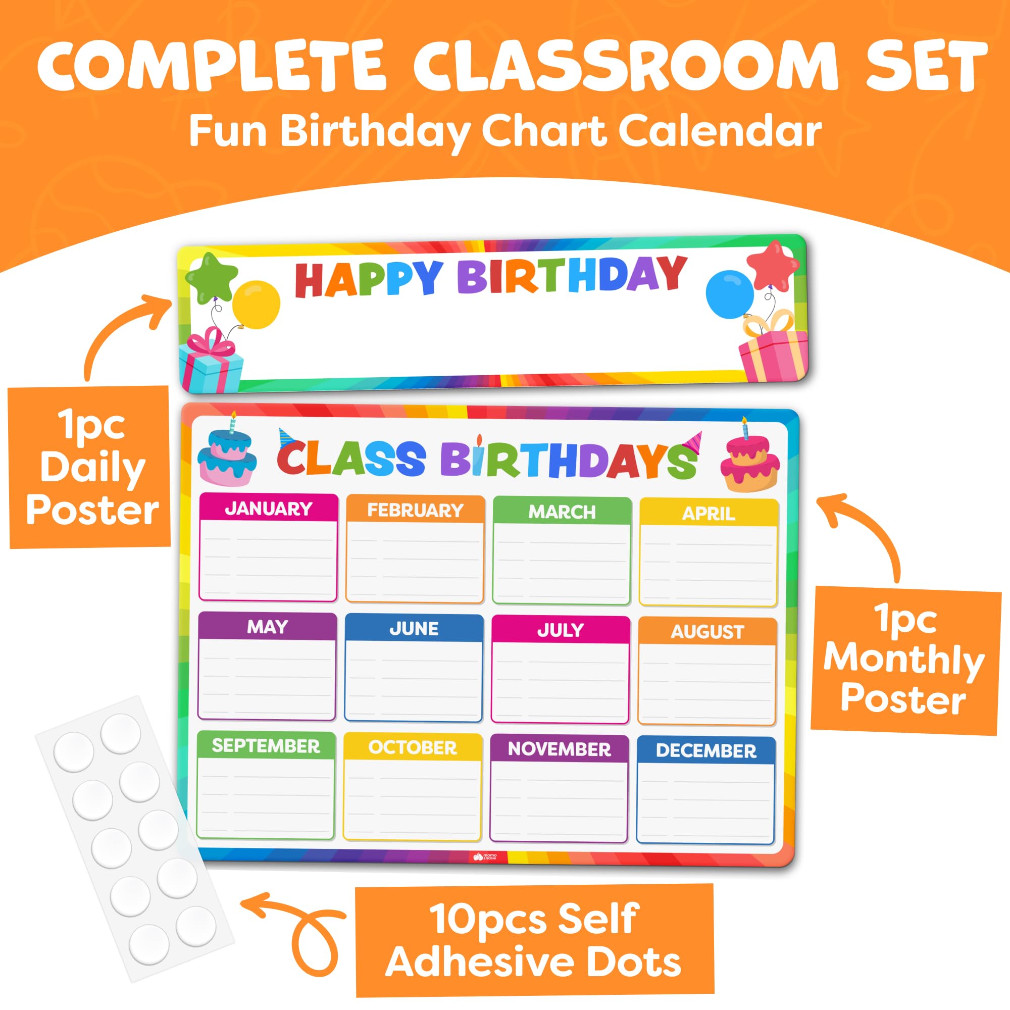 Multiplication Chart Poster & Math Posters for Elementary School - 13pc Learning Posters for Kids Ages 3-5 6-10 - 16”x11” Multiplication Table Poster, Math Classroom Decor Must Haves - Back to School