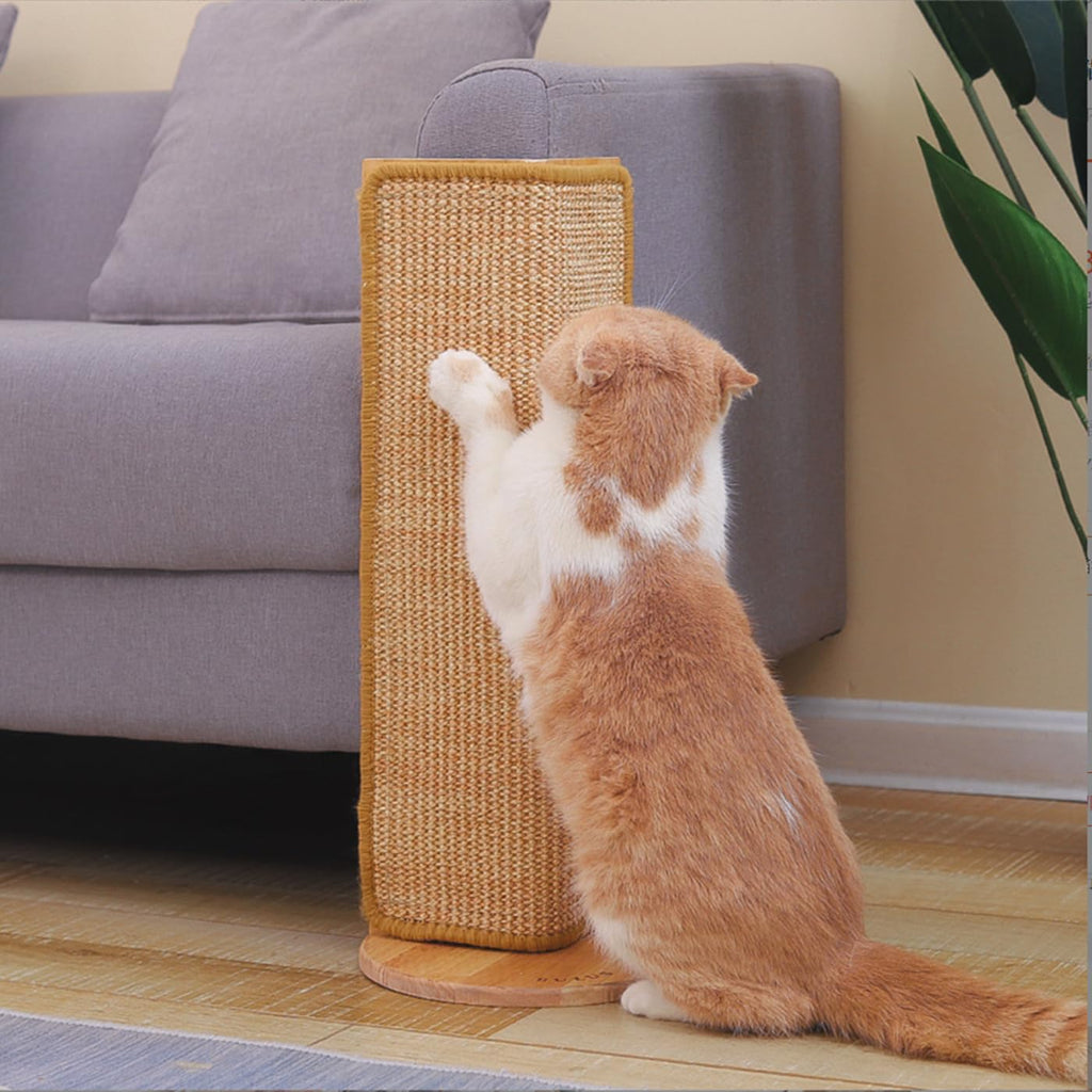 SHENGOCASE 20.5" Tall No Drilling Wall Sofa Couch Corner Cat Sisal Scratcher,Scratching Post,Replaceable Sisal Scratch Pad Mat, Couch Protector