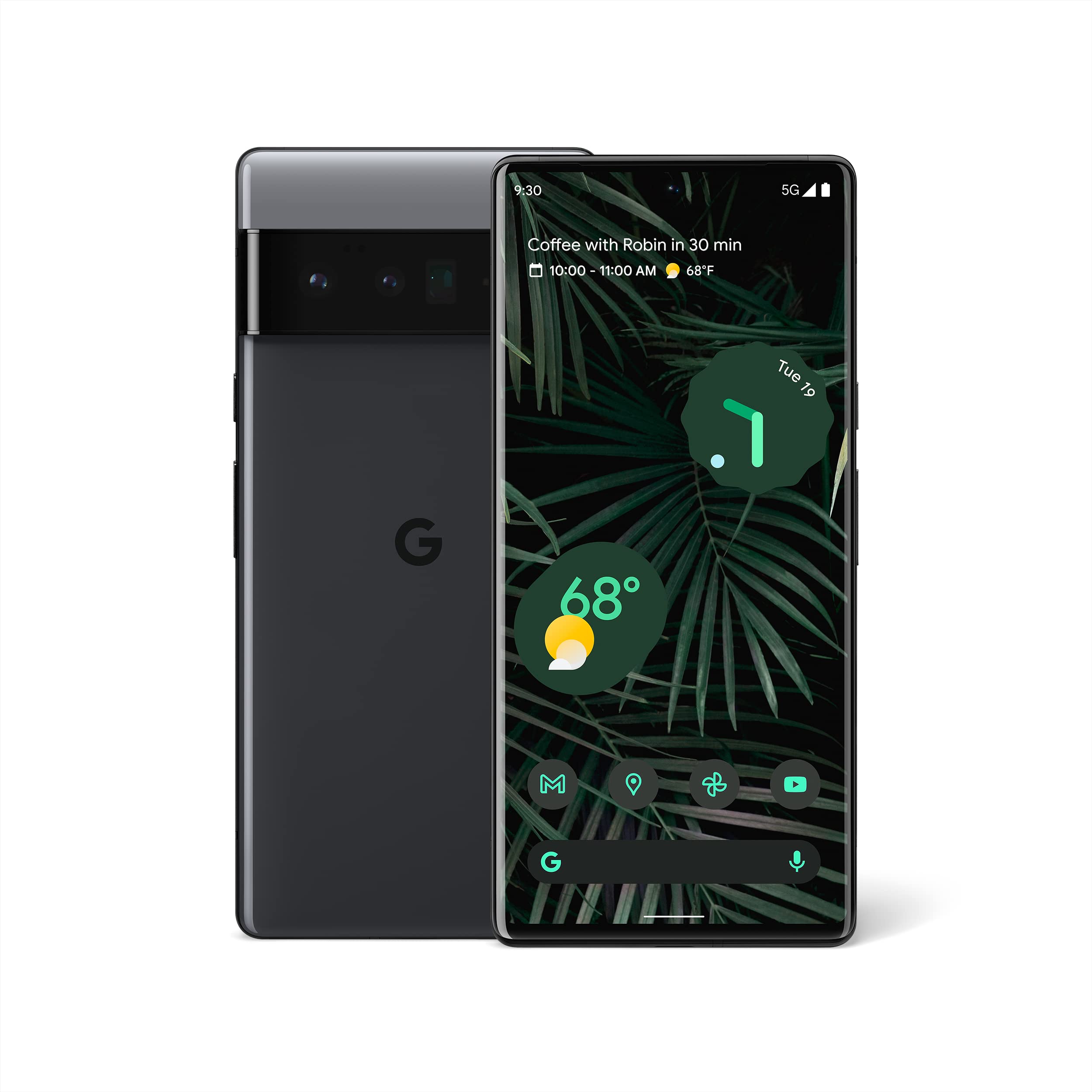 Google Pixel 6 Pro - 5G Android Phone - Unlocked Smartphone with Advanced Pixel Camera and Telephoto Lens - 128GB - Cloudy White