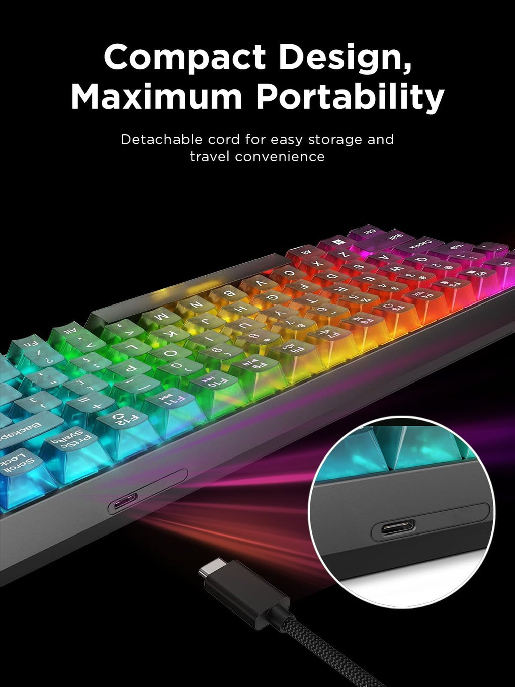 Lenovo Legion KM310 RGB Wired Gaming Keyboard & Mouse Combo - K310 Keyboard w/Silent Operation & Compact Water-Resistant Design - M300S Mouse with 8000 Adjustable DPI, 220 IPS, 6 Programmable Buttons