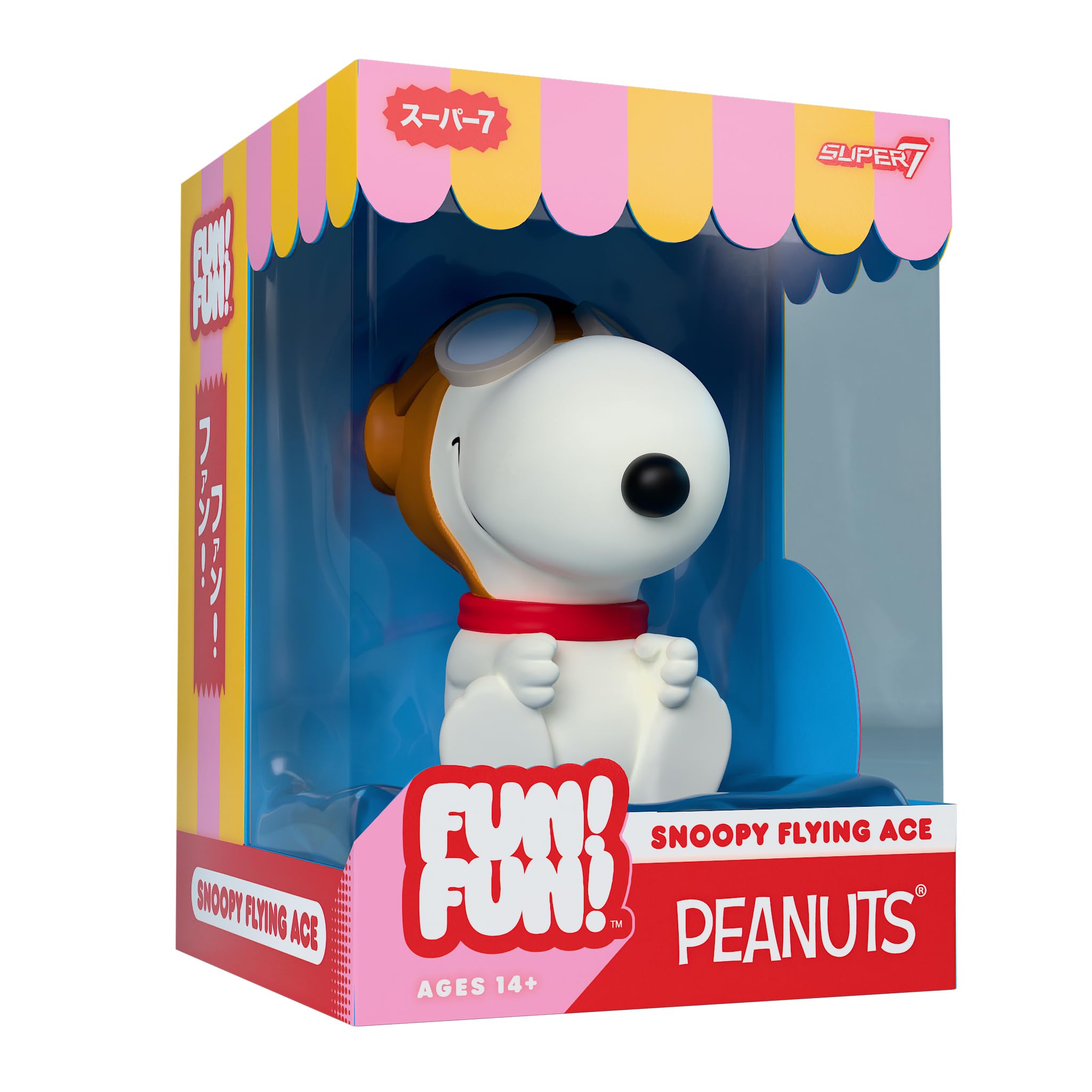 Super7 Fun! Fun! Peanuts Snoopy (Puffy Coat) Vinyl Figure - 5" Peanuts Action Figure - Classic Cartoon Fans Collectibles & Retro Toys - Cartoon Model for Collectors & Display Figurine - Comic Strips
